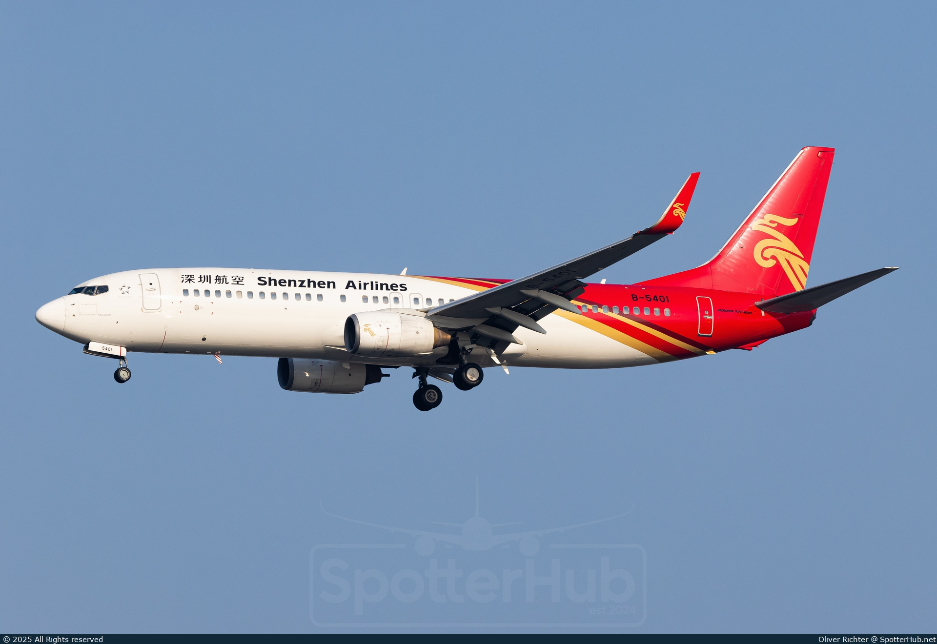 Photo of B-5401 - Boeing 737-87L operated by Shenzhen Airlines