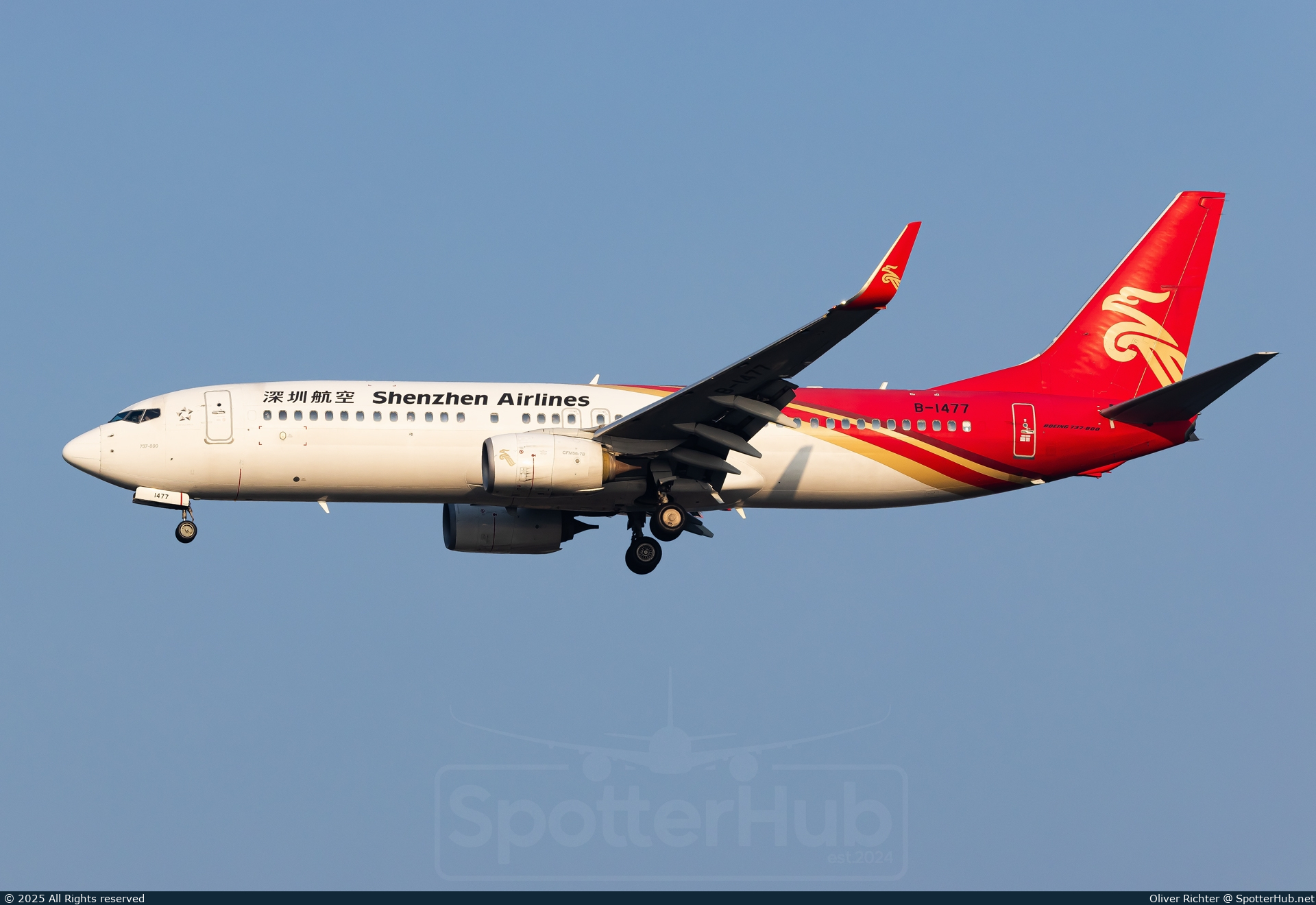 Photo of B-1477 - Boeing 737-87L operated by Shenzhen Airlines