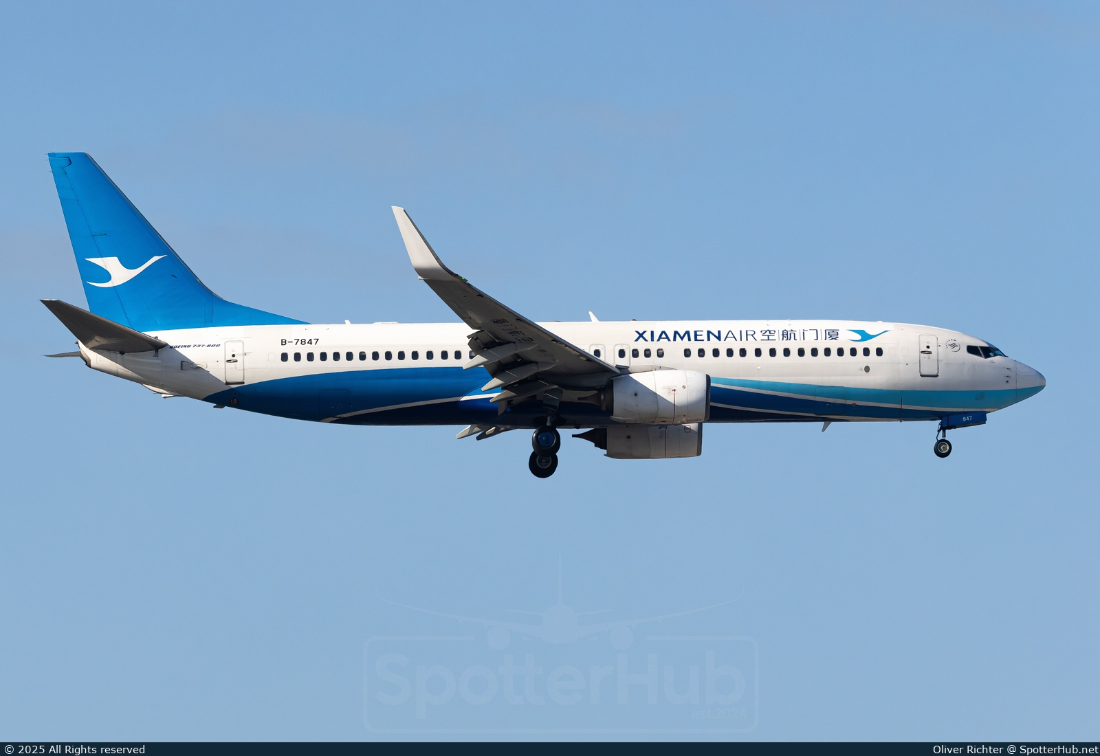 Photo of B-7847 - Boeing 737-85C operated by Xiamen Airlines