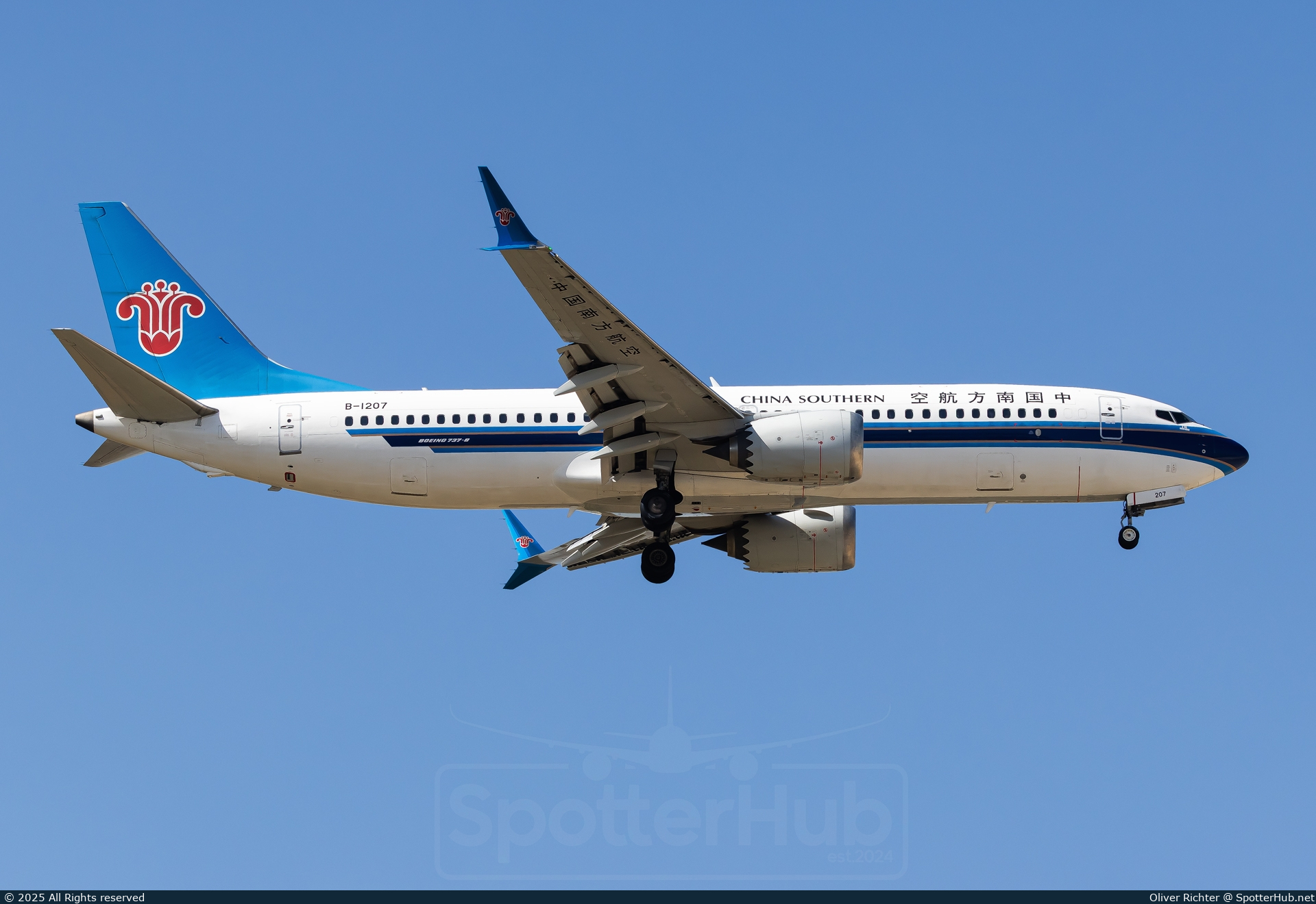 Photo of B-1207 - Boeing 737 MAX 8 operated by China Southern Airlines