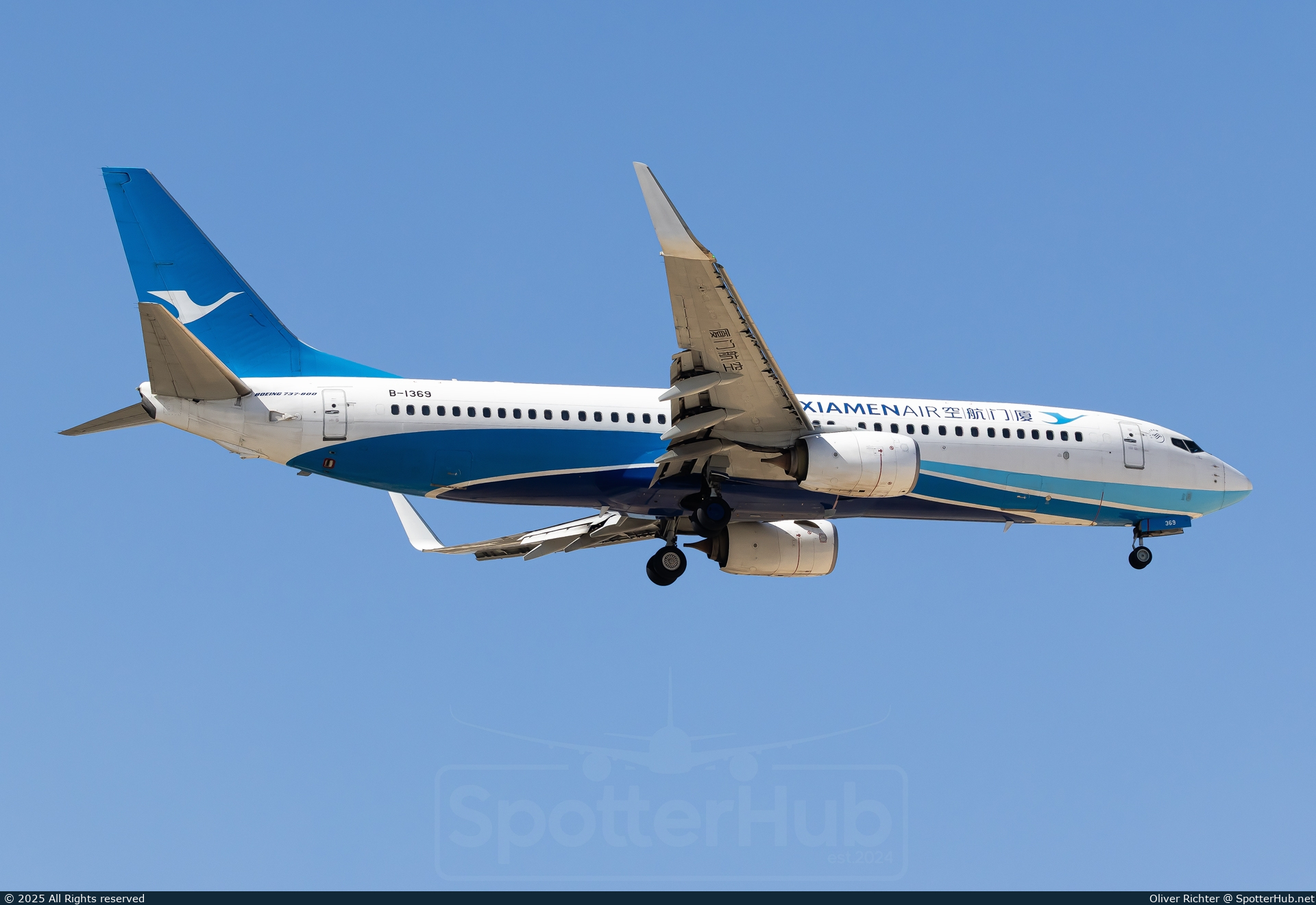 Photo of B-1369 - Boeing 737-85C operated by Xiamen Airlines