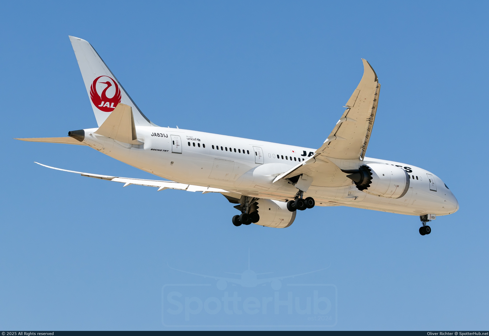 Photo of JA831J - Boeing 787-8 Dreamliner operated by Japan Airlines