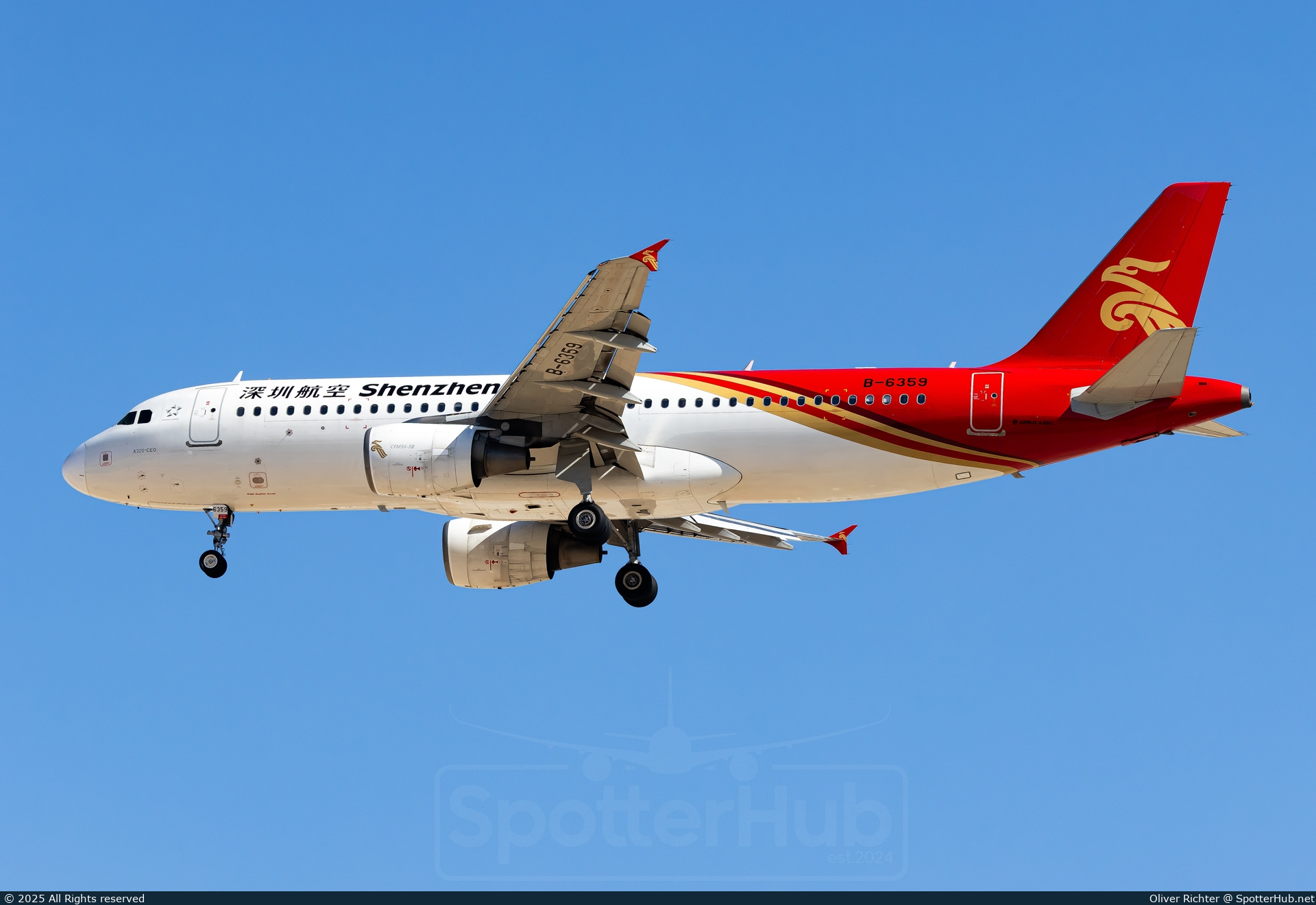Photo of B-6359 - Airbus A320-214 operated by Shenzhen Airlines