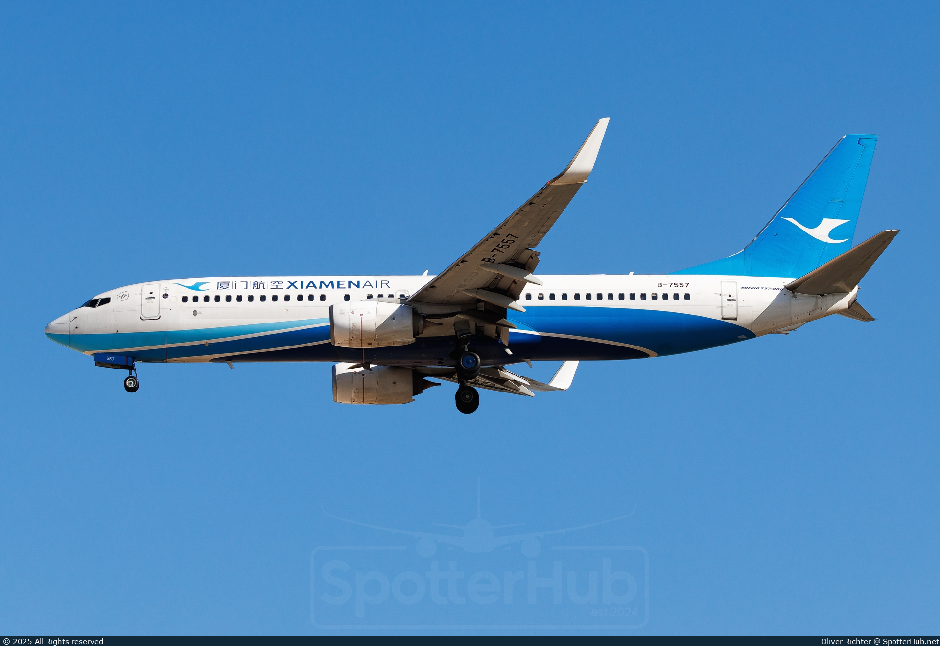 Photo of B-7557 - Boeing 737-85C operated by Xiamen Airlines