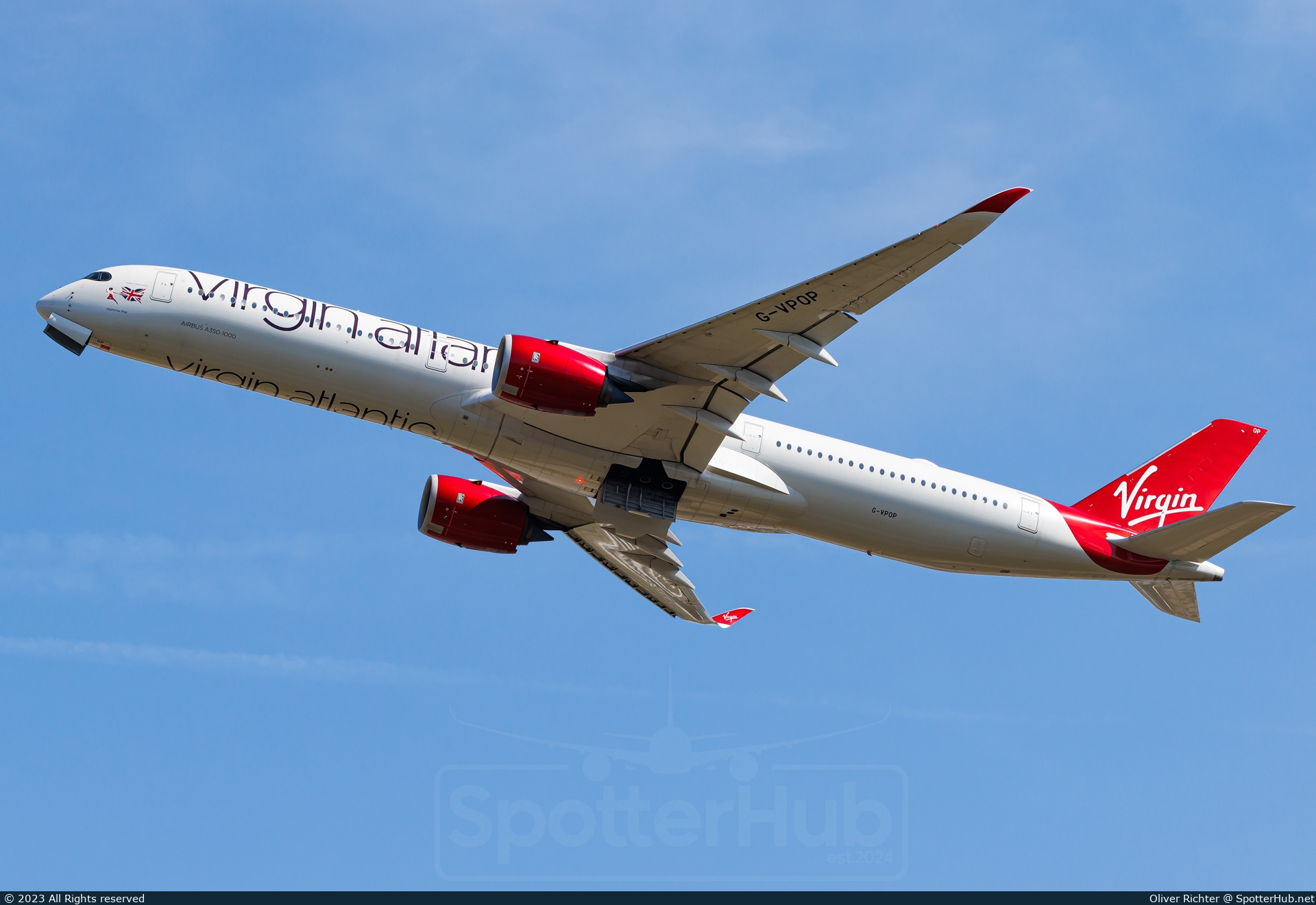 Photo of G-VPOP - Airbus A350-1041 operated by Virgin Atlantic Airways