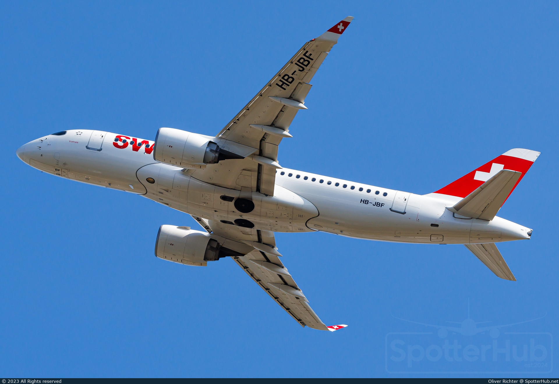 Photo of HB-JBF - Airbus A220-100 operated by Swiss International Air Lines