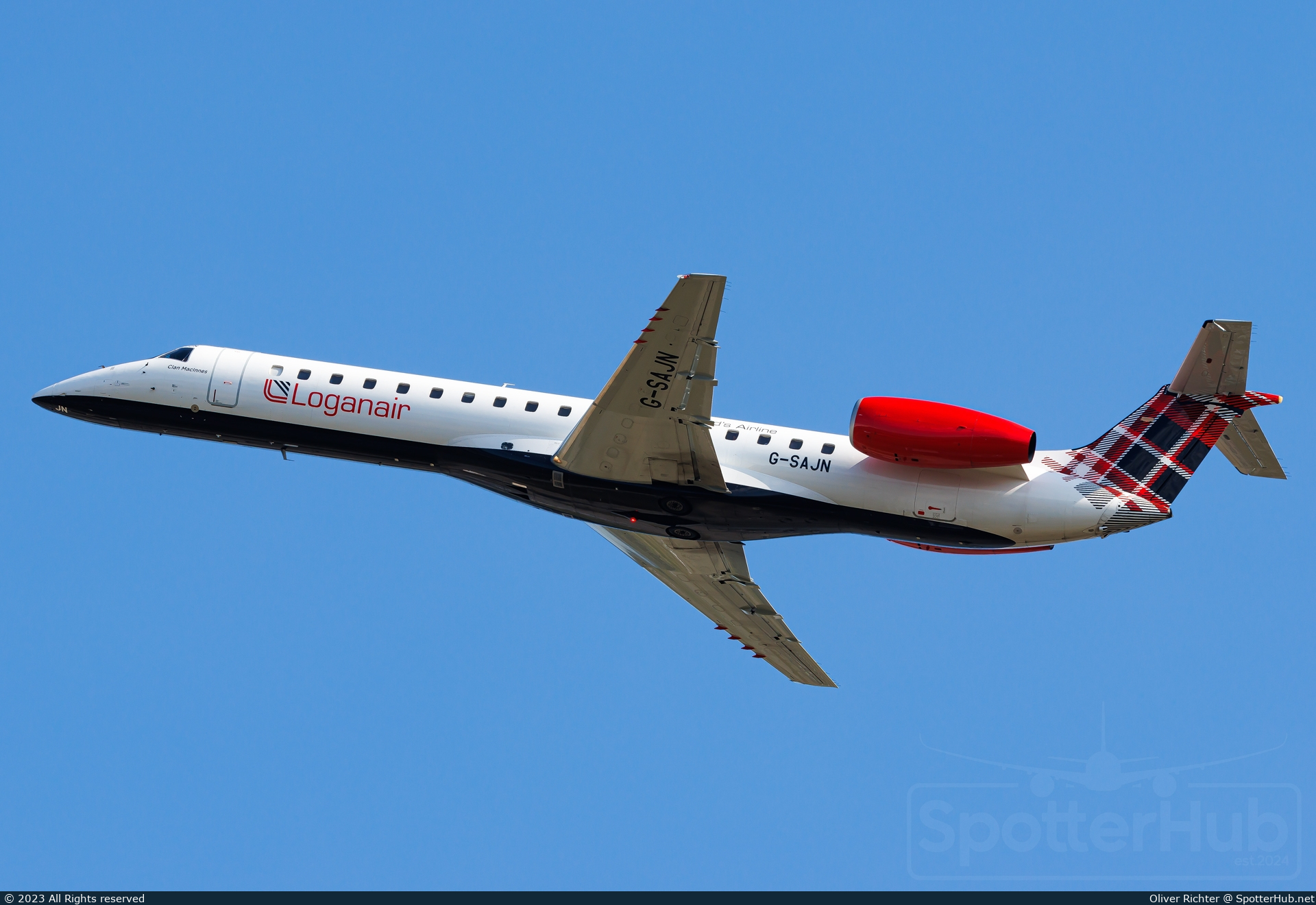 Photo of G-SAJN - Embraer ERJ-145EP operated by Loganair