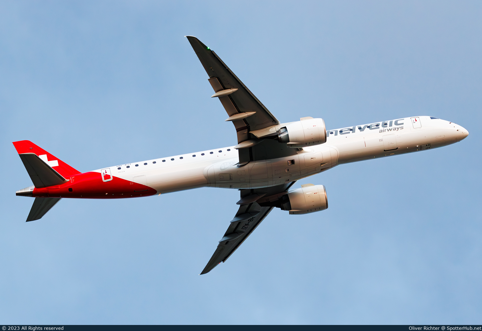 Photo of HB-AZI - Embraer ERJ-195-E2 operated by Helvetic Airways