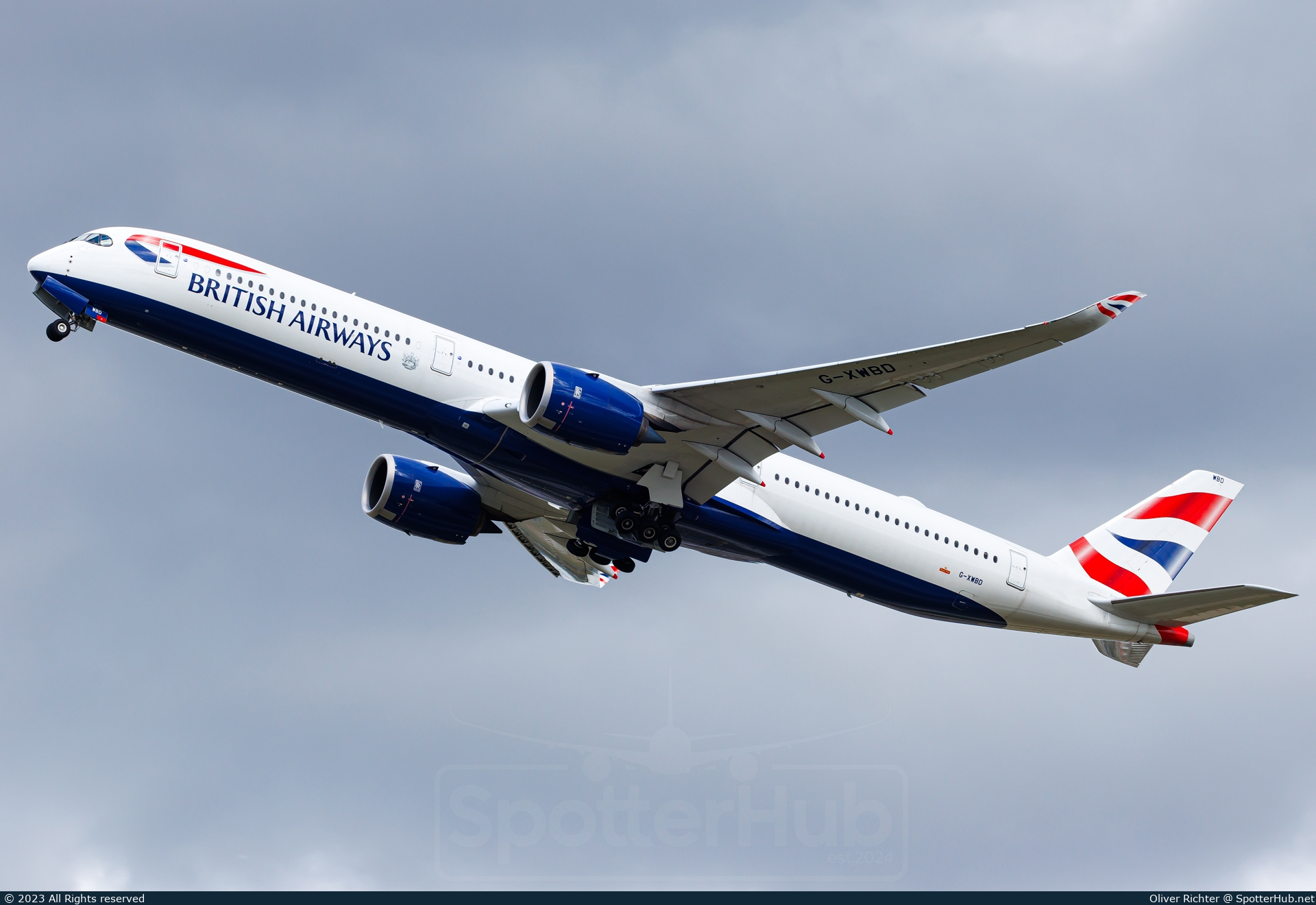 Photo of G-XWBD - Airbus A350-1041 operated by British Airways