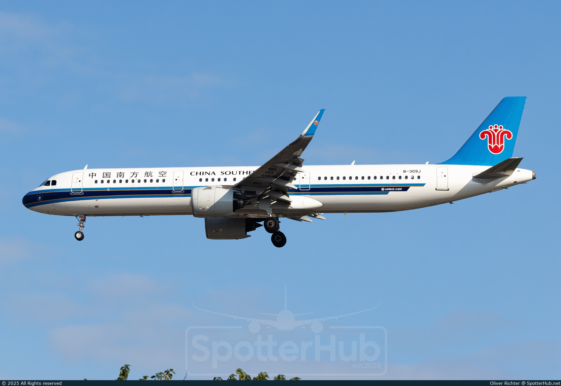 Photo of B-309J - Airbus A321-271N operated by China Southern Airlines