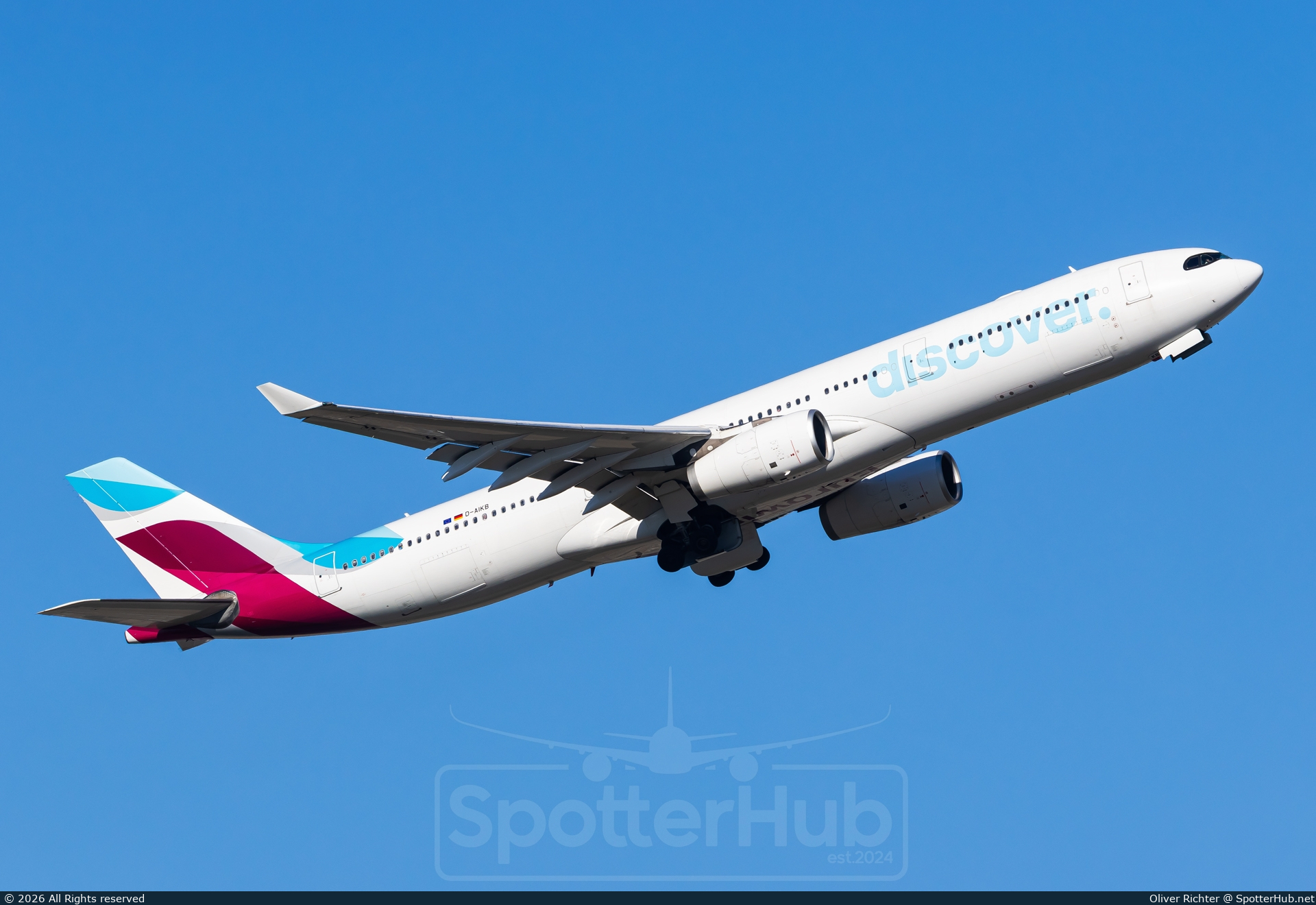 Photo of D-AIKB - Airbus A330-343 operated by Discover Airlines