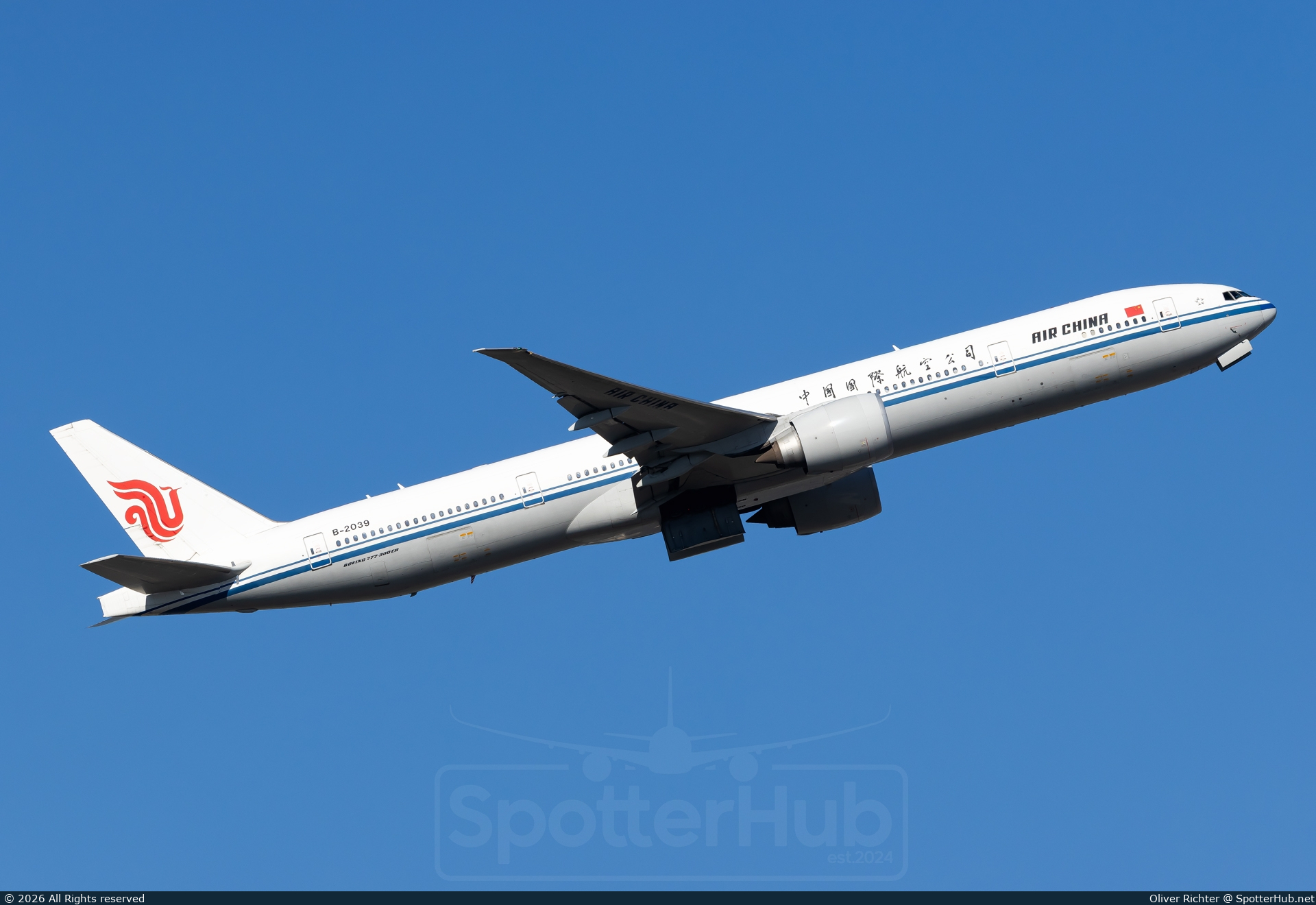 Photo of B-2039 - Boeing 777-39L(ER) operated by Air China