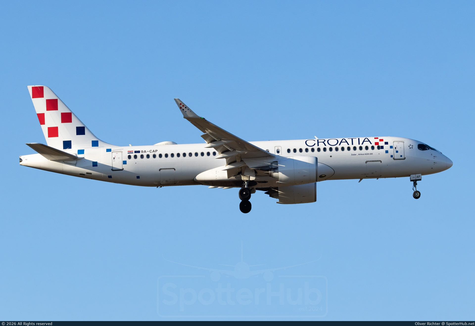 Photo of 9A-CAP - Airbus A220-300 operated by Croatia Airlines