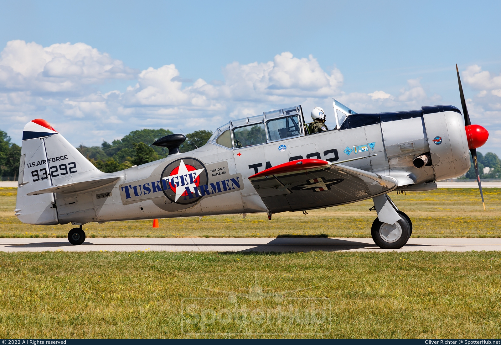 Photo of N747JE - North American T-6G Texan operated by Tuskegee Airmen National Historical Museum