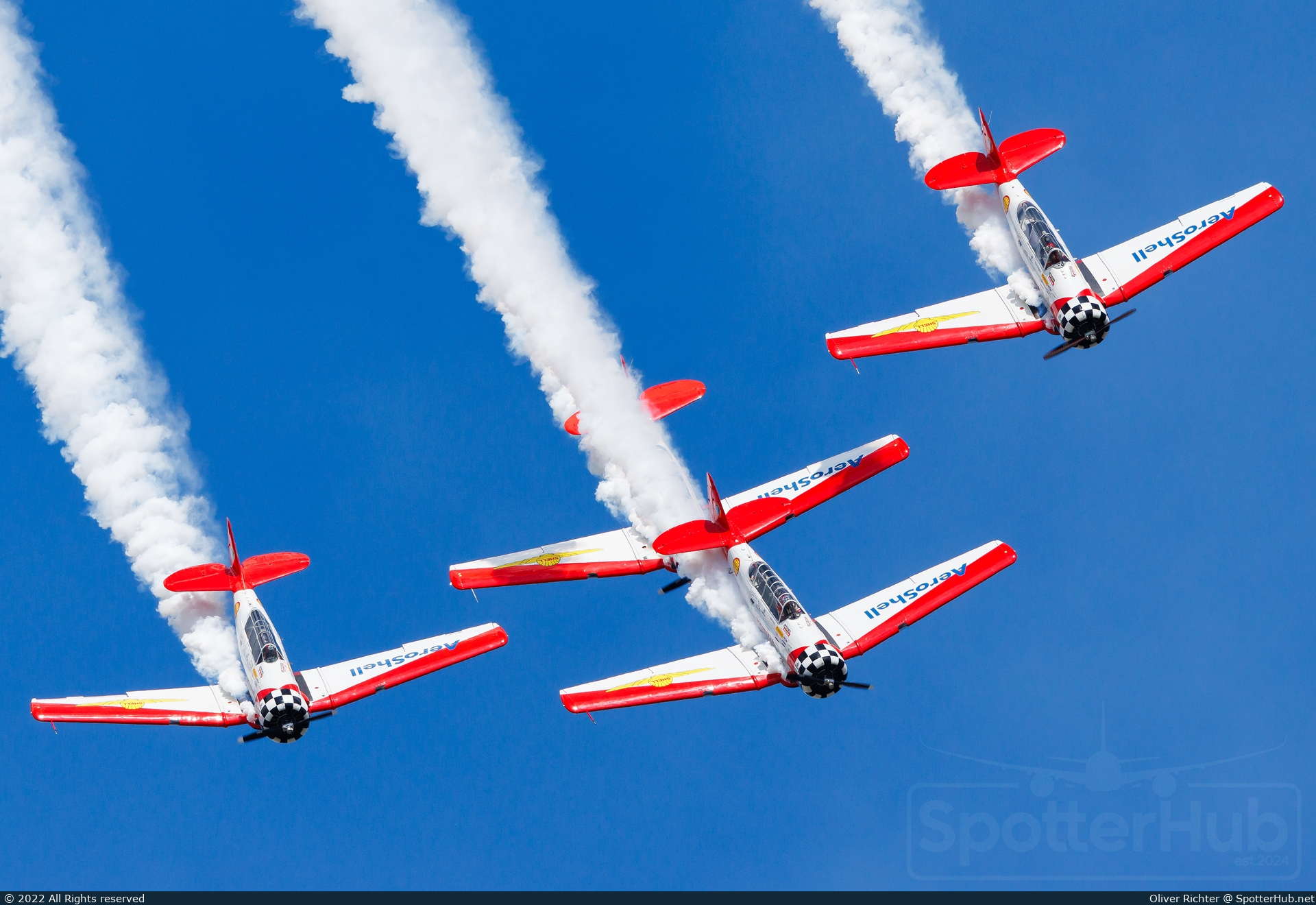 Photo of N601JF - North American AT-6C Harvard IIA operated by Aeroshell Aerobatic Team