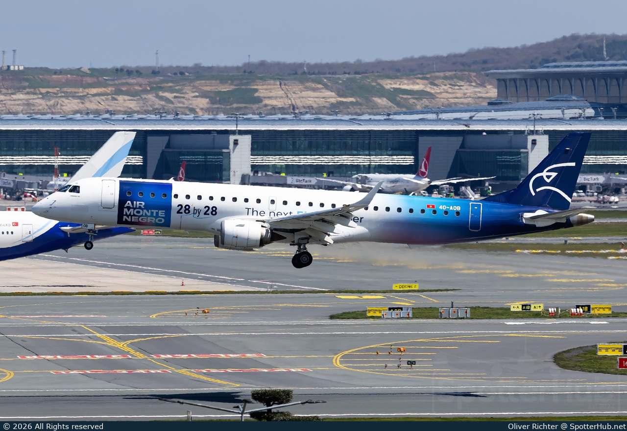 Photo of 4O-AOB - Embraer ERJ-195LR operated by Air Montenegro