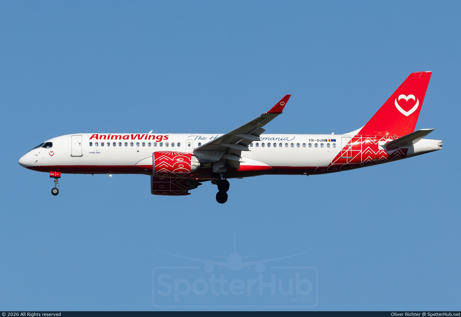 Photo of YR-GUN - Airbus A220-300 operated by Animawings