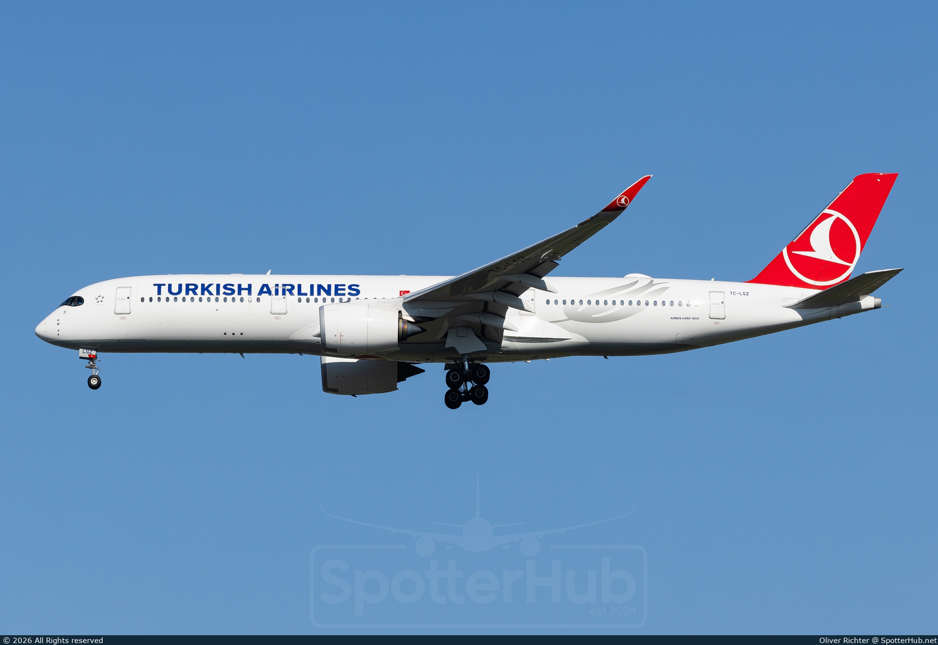Photo of TC-LGZ - Airbus A350-941 operated by Turkish Airlines