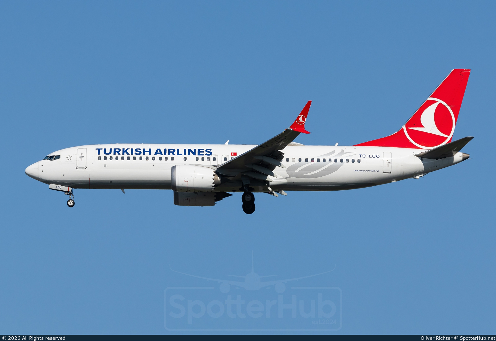 Photo of TC-LCO - Boeing 737 MAX 8 operated by Turkish Airlines