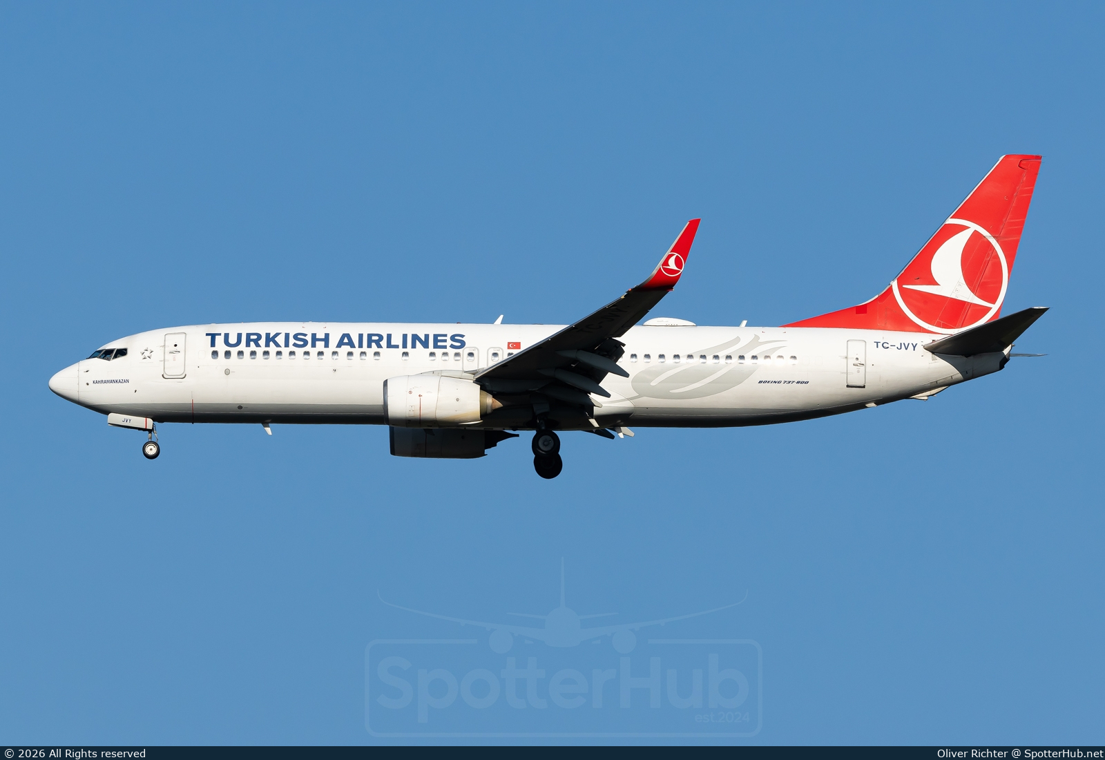 Photo of TC-JVY - Boeing 737-8F2 operated by Turkish Airlines