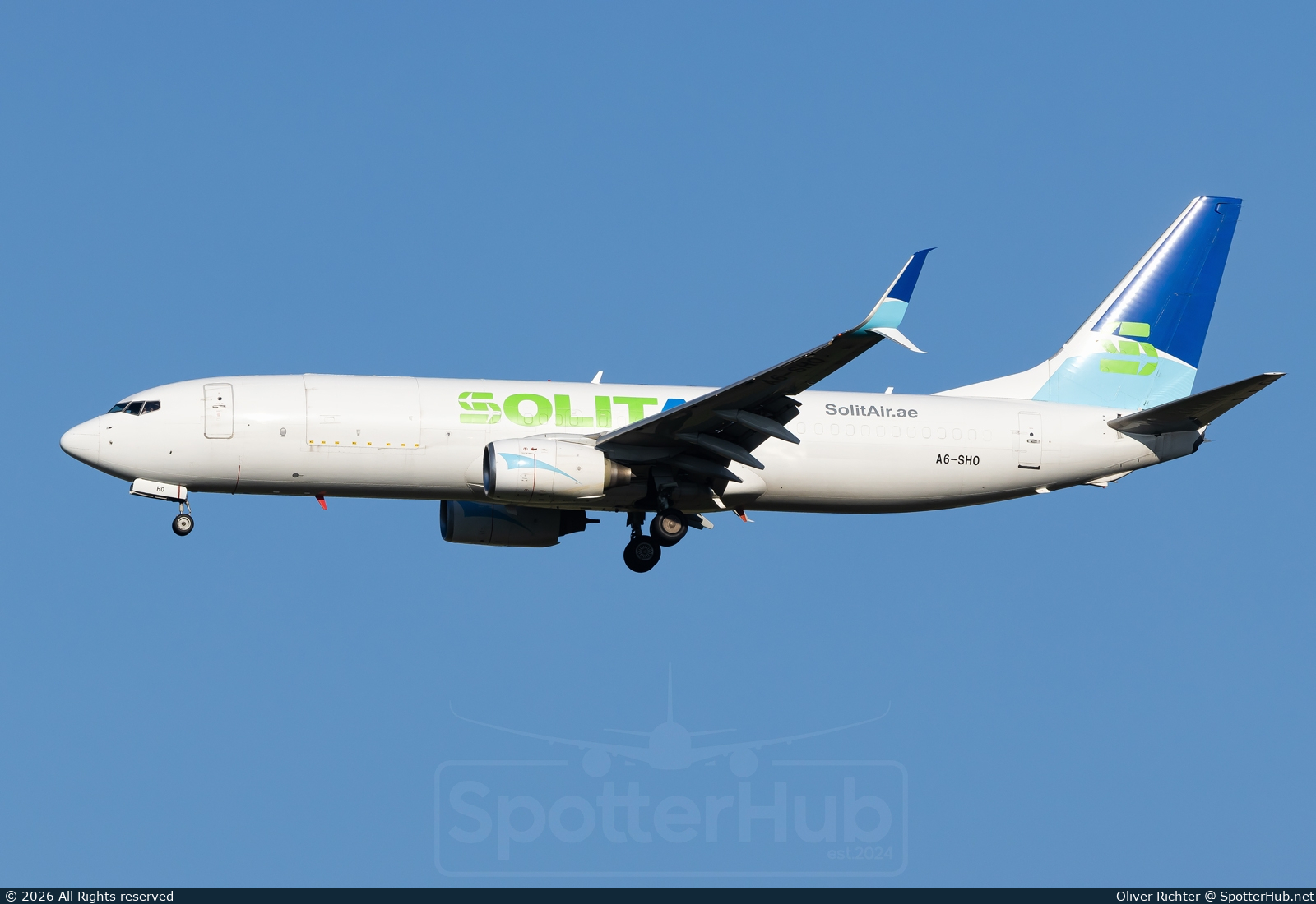 Photo of A6-SHO - Boeing 737-8BK(BCF) operated by SolitAir