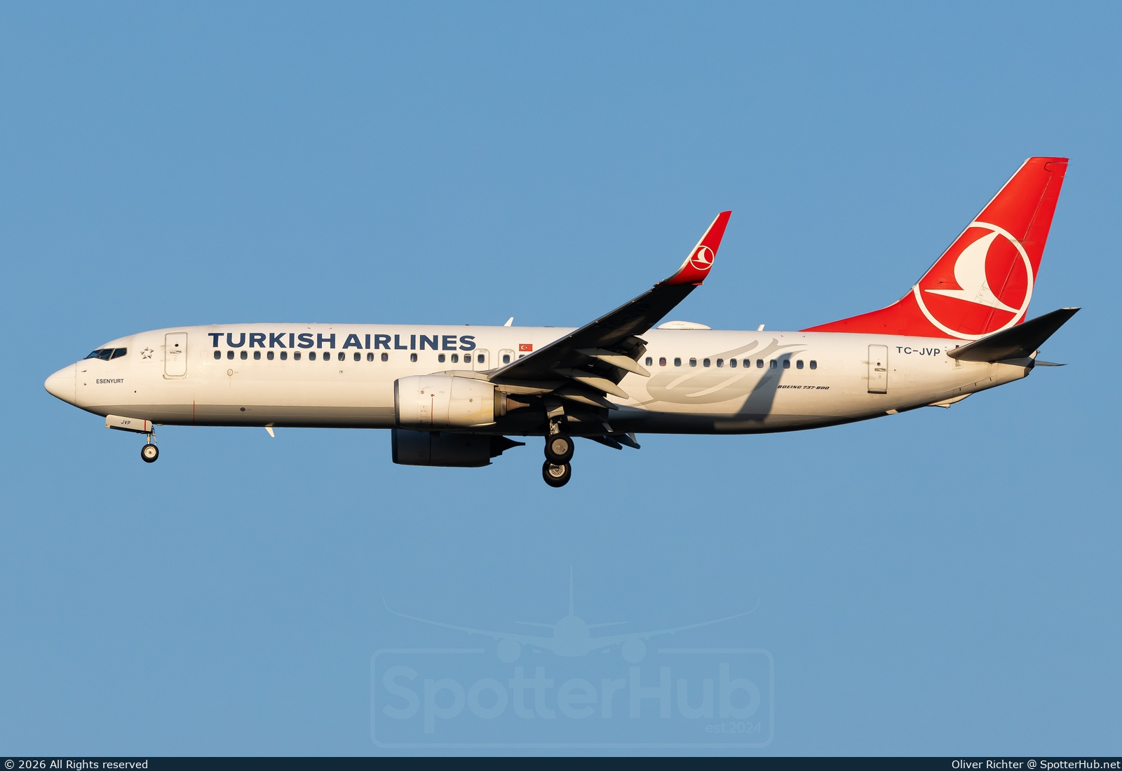 Photo of TC-JVP - Boeing 737-8F2 operated by Turkish Airlines