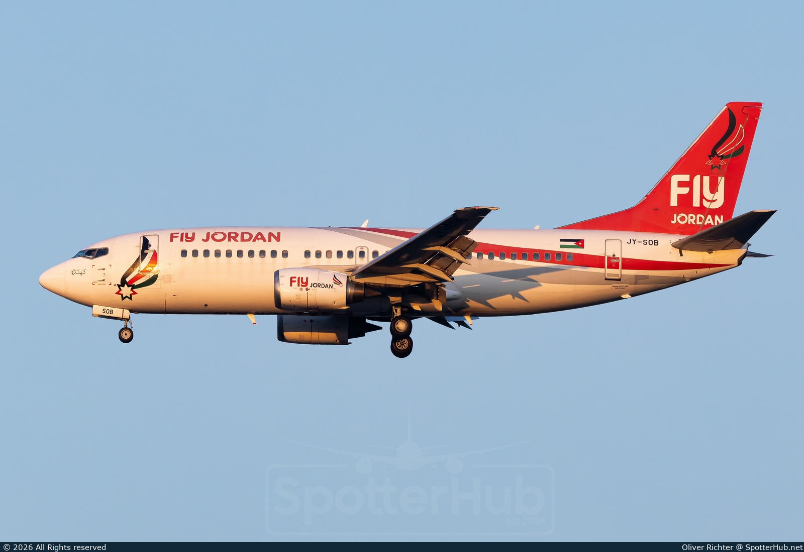 Photo of JY-SOB - Boeing 737-33V operated by Fly Jordan