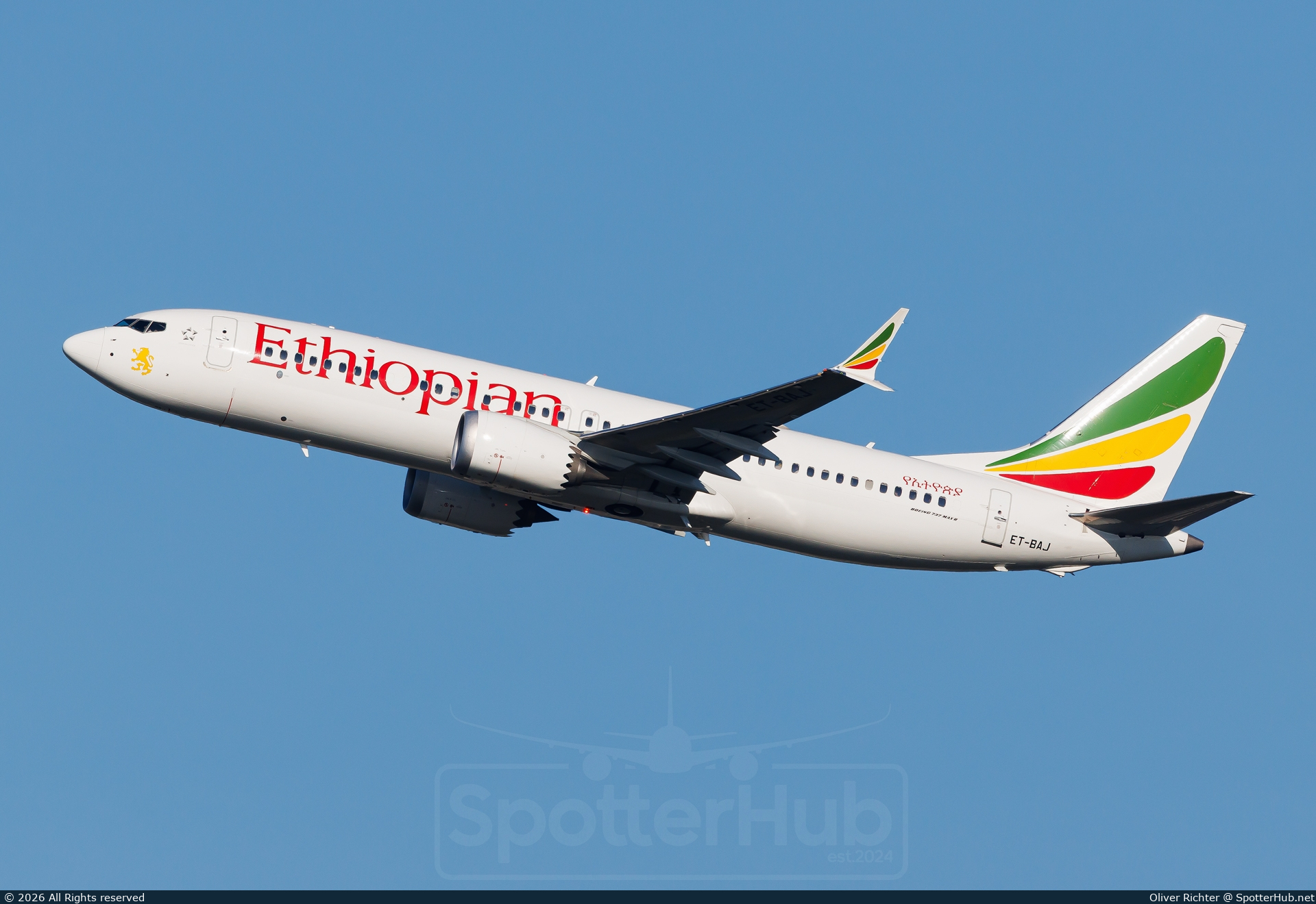 Photo of ET-BAJ - Boeing 737 MAX 8 operated by Ethiopian Airlines