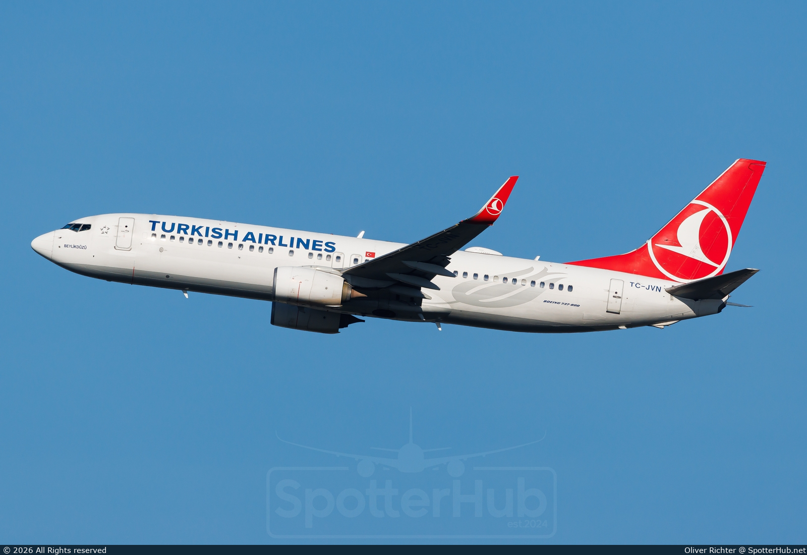 Photo of TC-JVN - Boeing 737-8F2 operated by Turkish Airlines