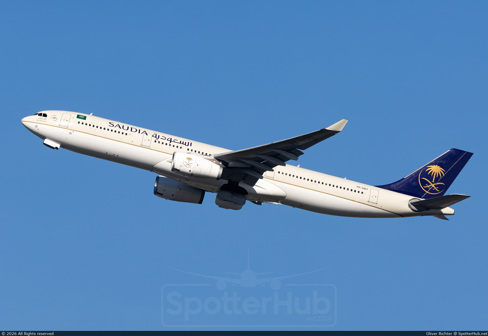 Photo of HZ-AQ17 - Airbus A330-343 operated by Saudia