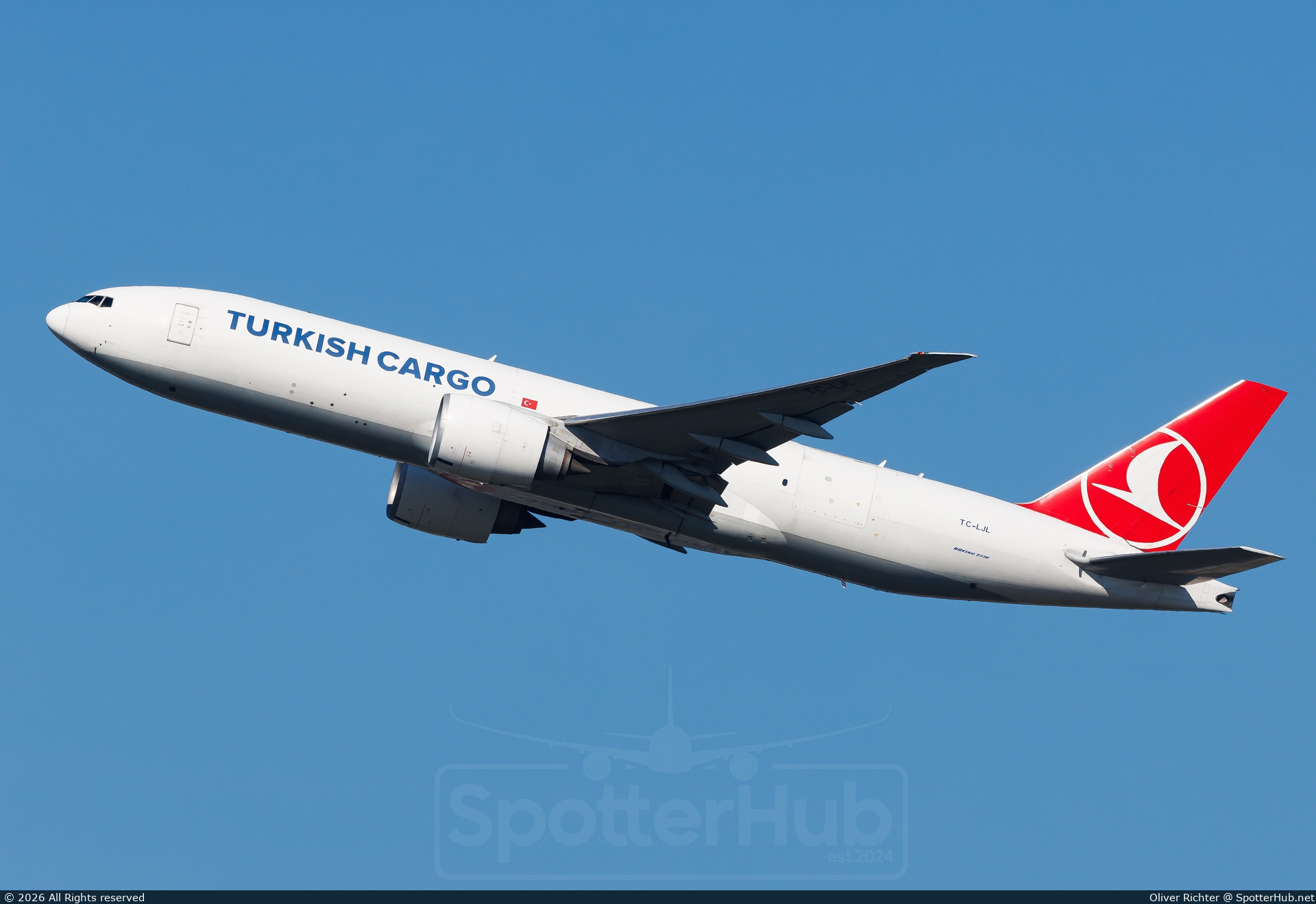 Photo of TC-LJL - Boeing 777-FF2 operated by Turkish Airlines Cargo