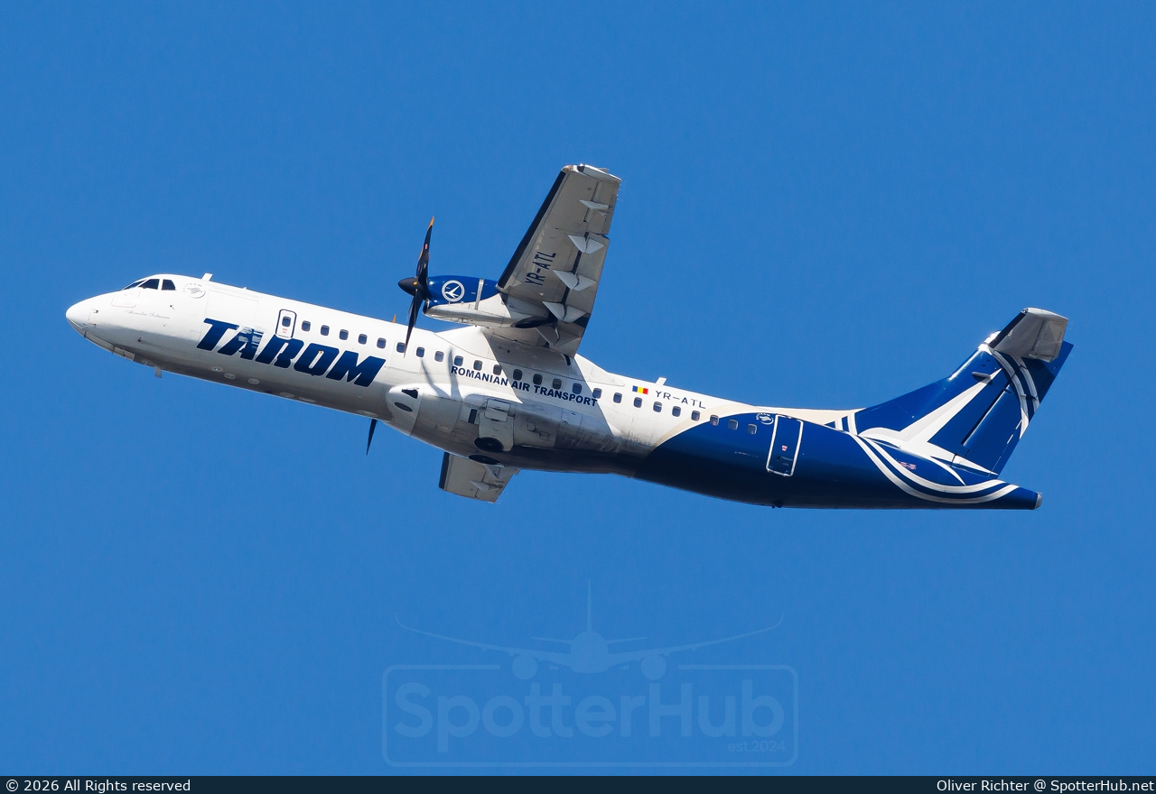 Photo of YR-ATL - ATR 72-600 operated by Tarom - Romanian Air Transport