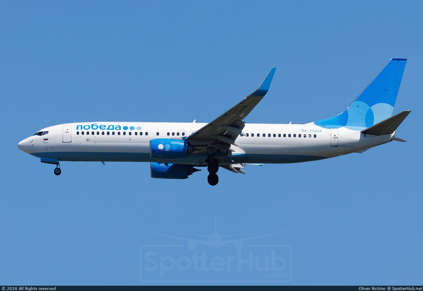 Photo of RA-73244 - Boeing 737-8LJ operated by Pobeda