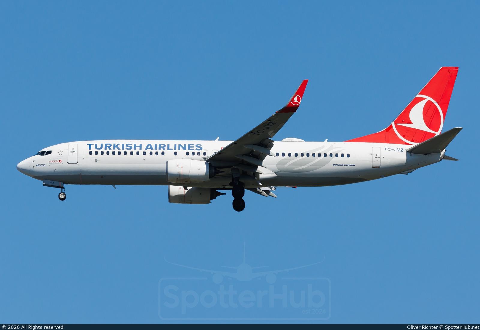Photo of TC-JVZ - Boeing 737-8F2 operated by Turkish Airlines