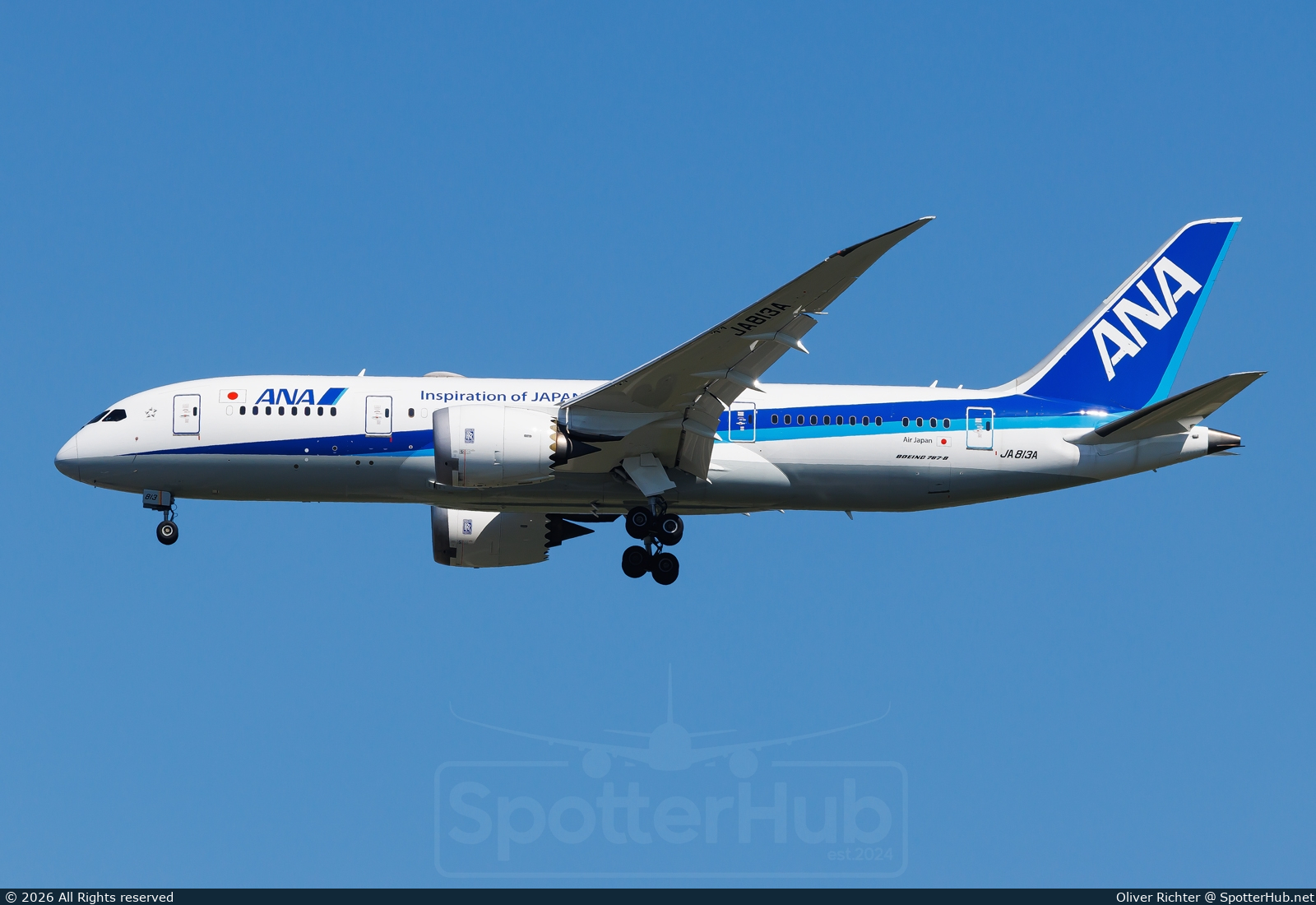 Photo of JA813A - Boeing 787-8 Dreamliner operated by ANA All Nippon Airways (opb Air Japan)