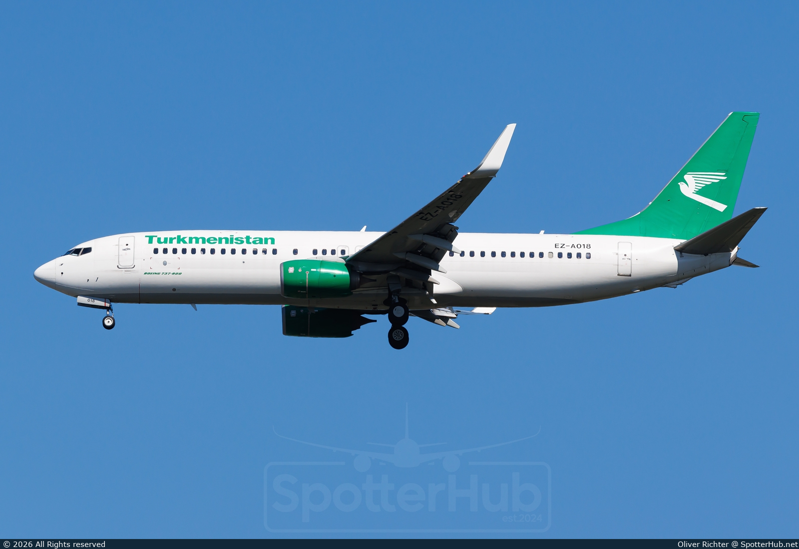 Photo of EZ-A018 - Boeing 737-82K operated by Turkmenistan Airlines