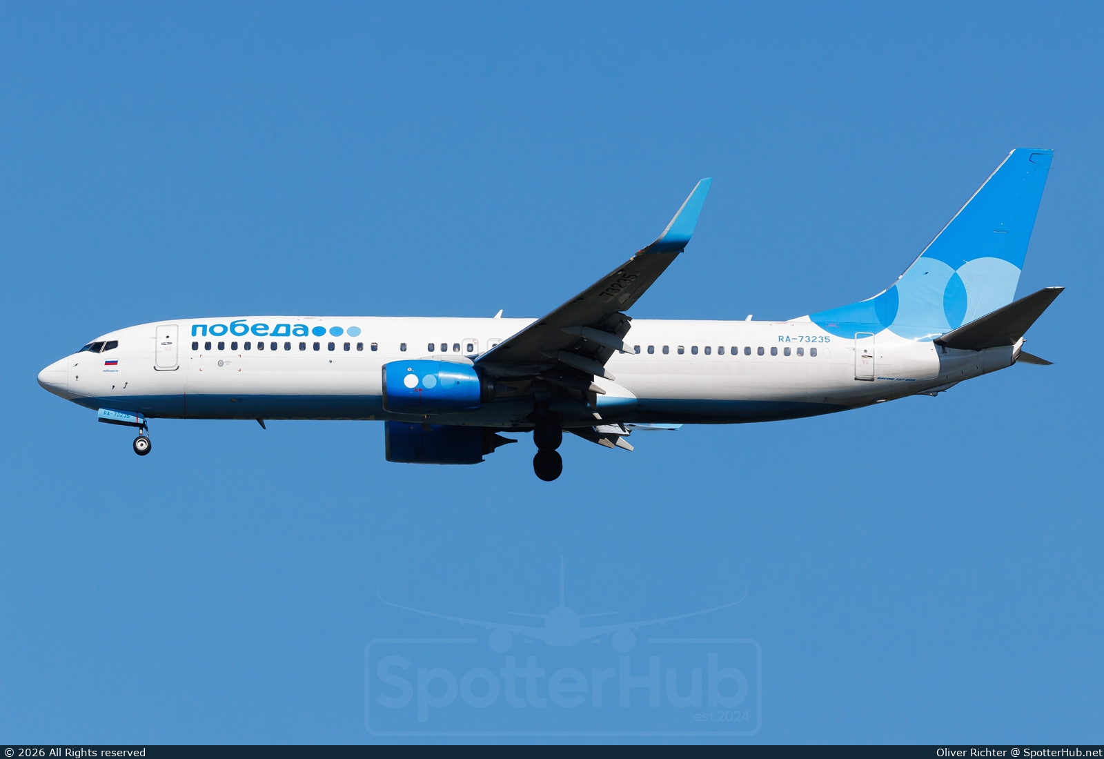 Photo of RA-73235 - Boeing 737-8LJ operated by Pobeda