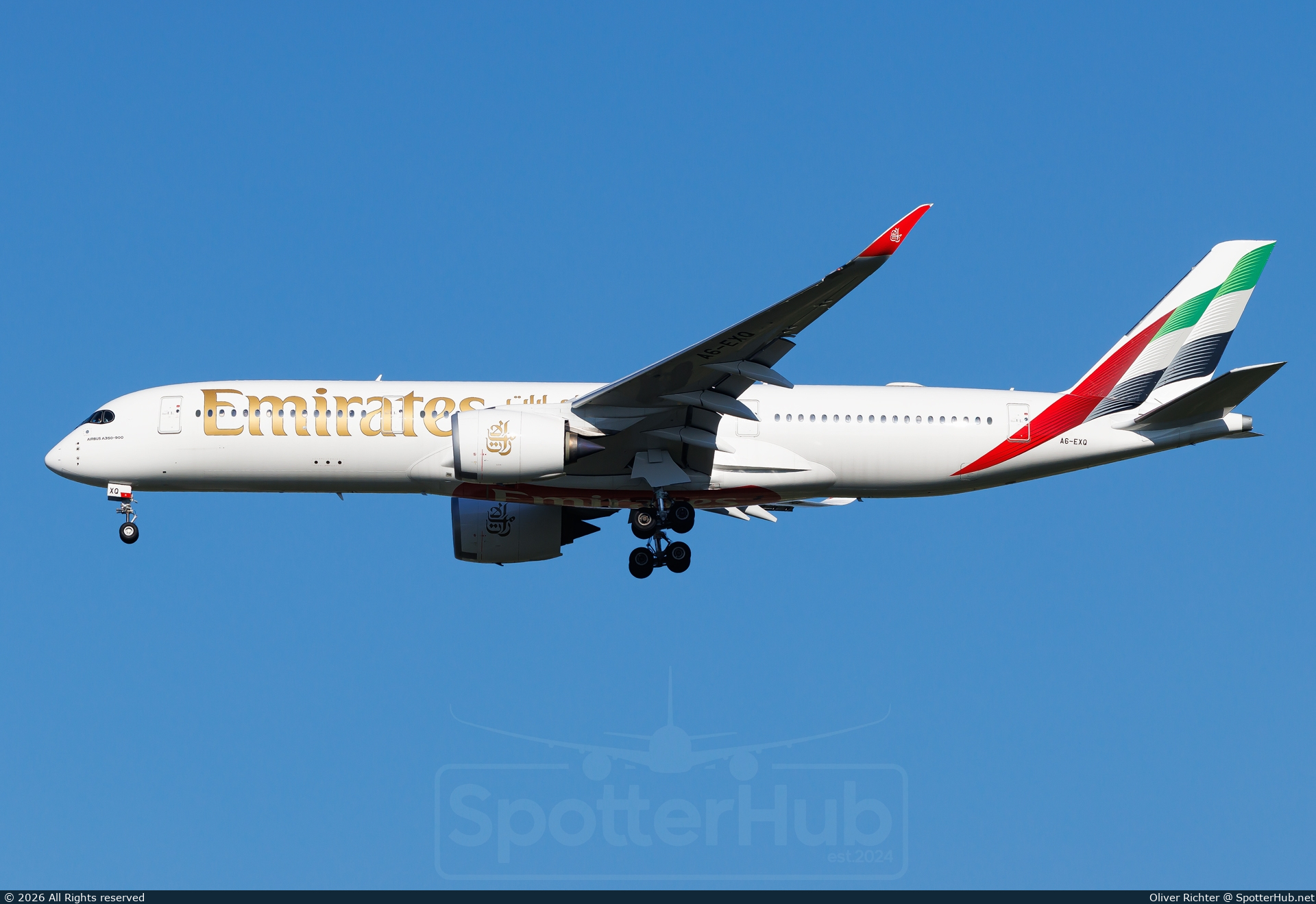 Photo of A6-EXQ - Airbus A350-941 operated by Emirates