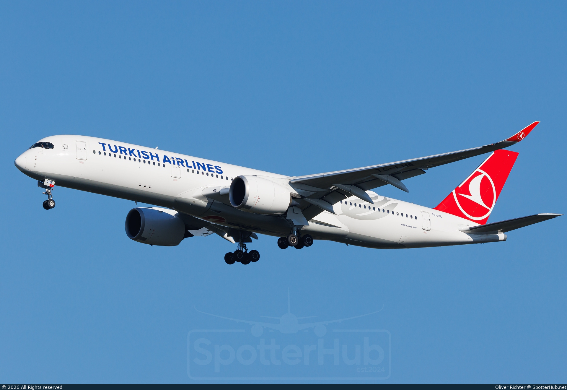 Photo of TC-LHE - Airbus A350-941 operated by Turkish Airlines
