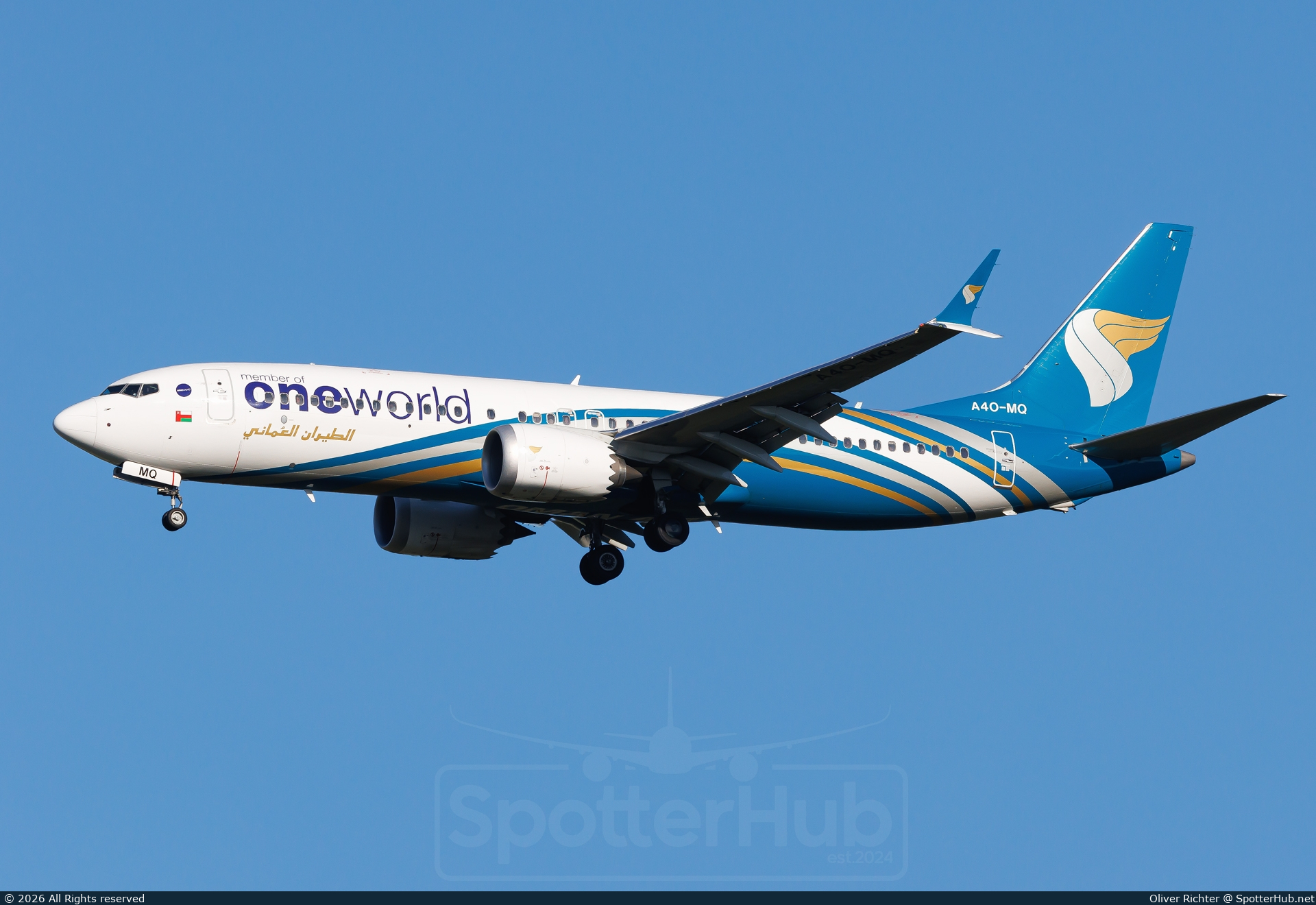 Photo of A4O-MQ - Boeing 737 MAX 8 operated by Oman Air