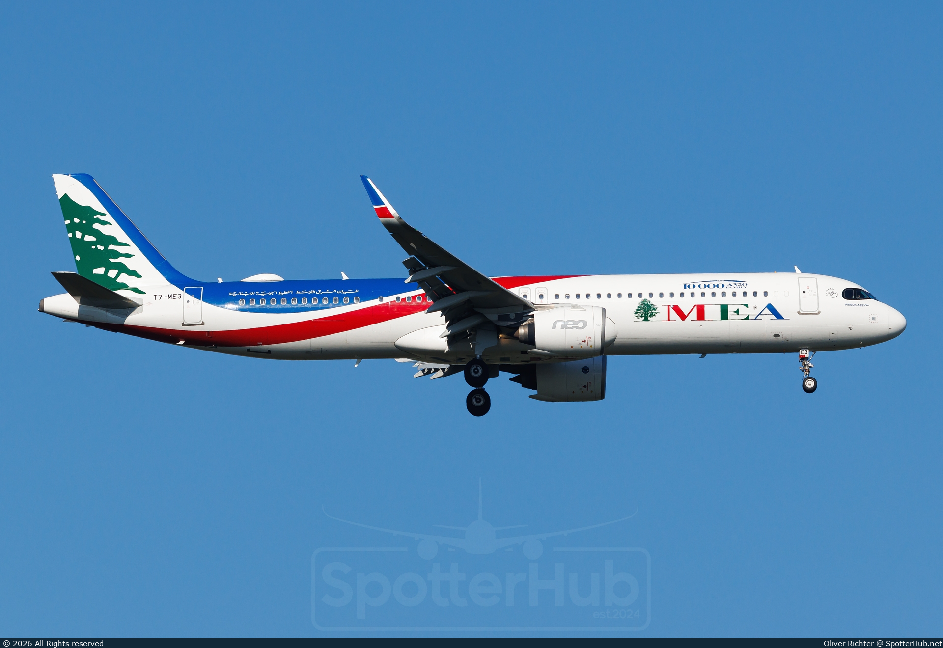 Photo of T7-ME3 - Airbus A321-271NX operated by MEA Middle East Airlines