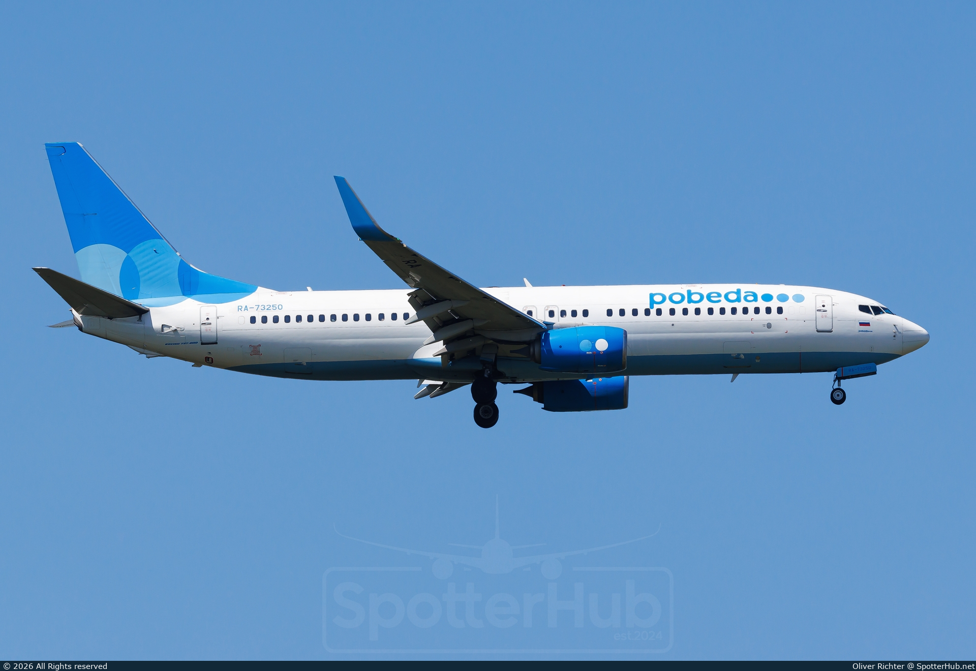 Photo of RA-73250 - Boeing 737-8LJ operated by Pobeda