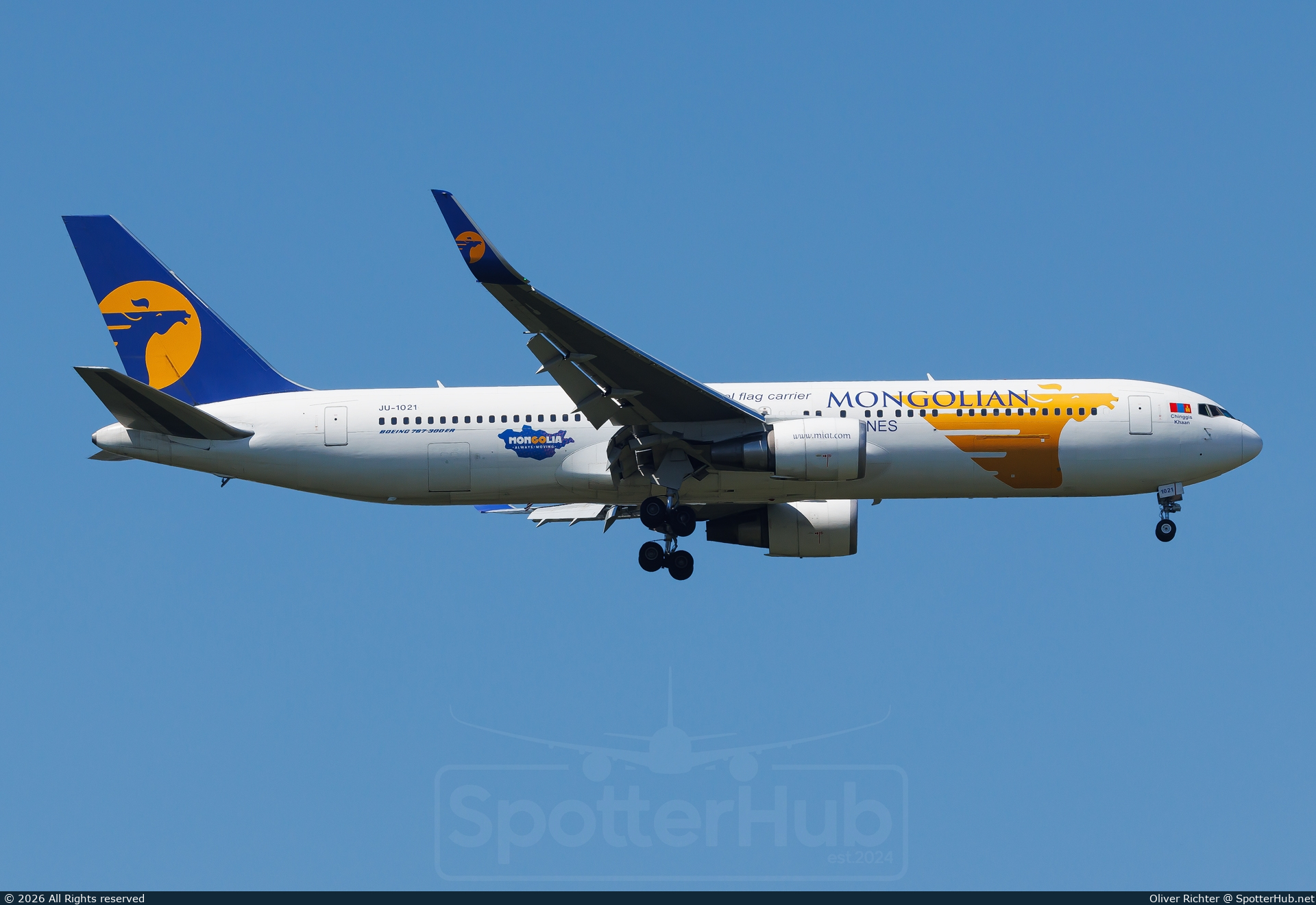 Photo of JU-1021 - Boeing 767-34G(ER) operated by MIAT Mongolian Airlines