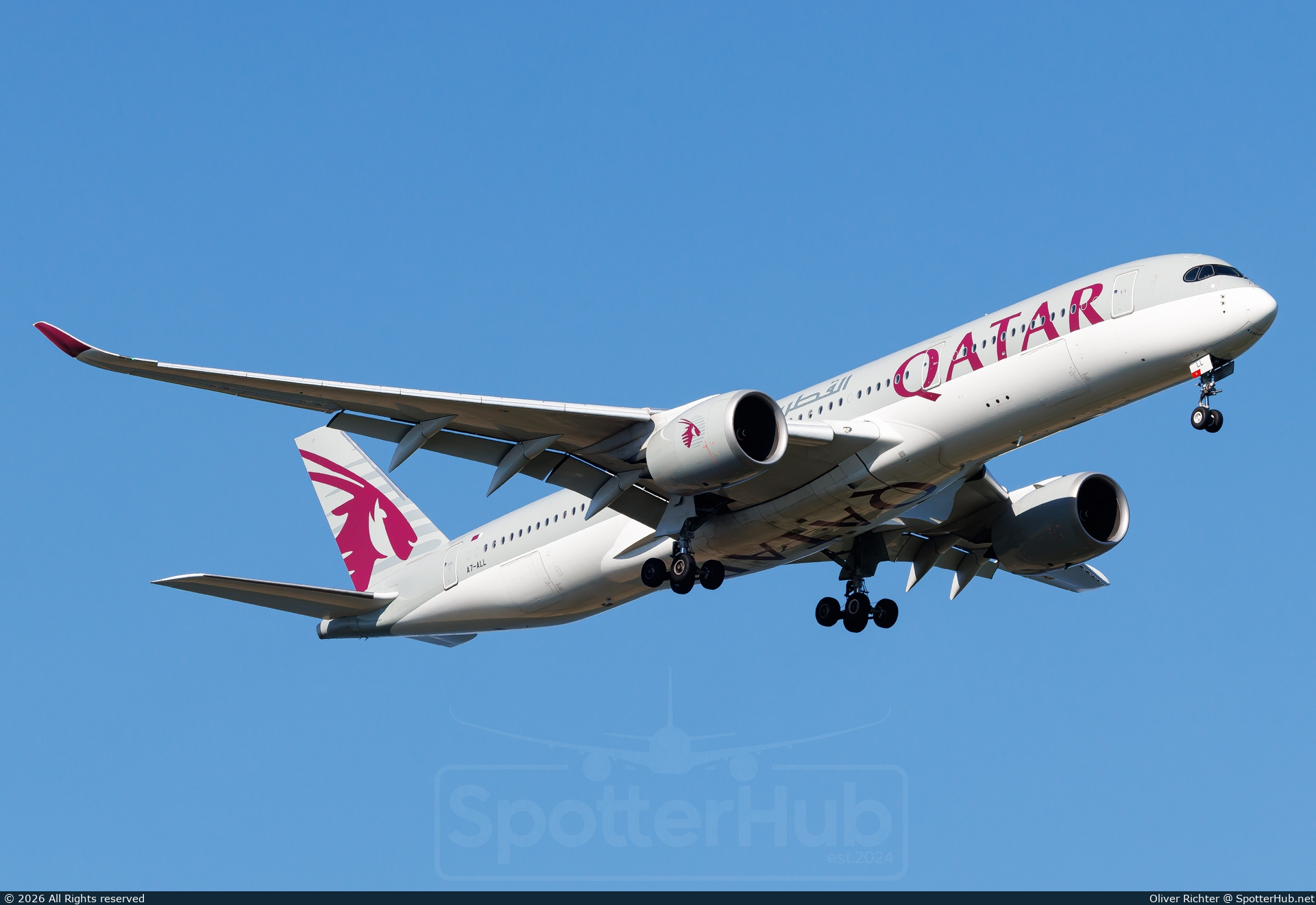 Photo of A7-ALL - Airbus A350-941 operated by Qatar Airways
