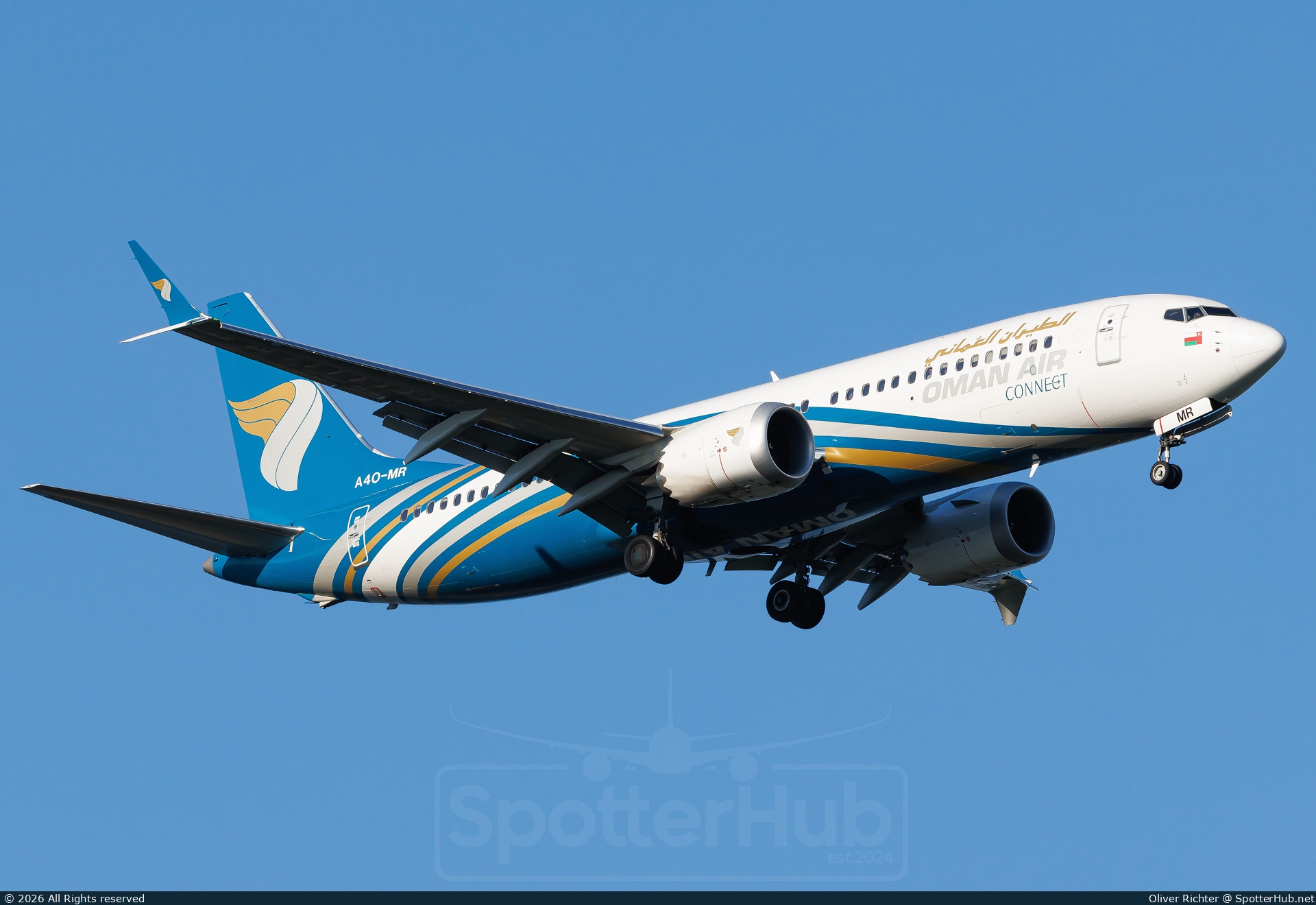 Photo of A4O-MR - Boeing 737 MAX 8 operated by Oman Air Connect