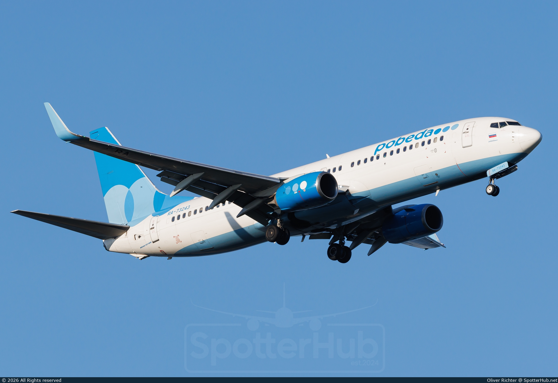 Photo of RA-73243 - Boeing 737-8LJ operated by Pobeda
