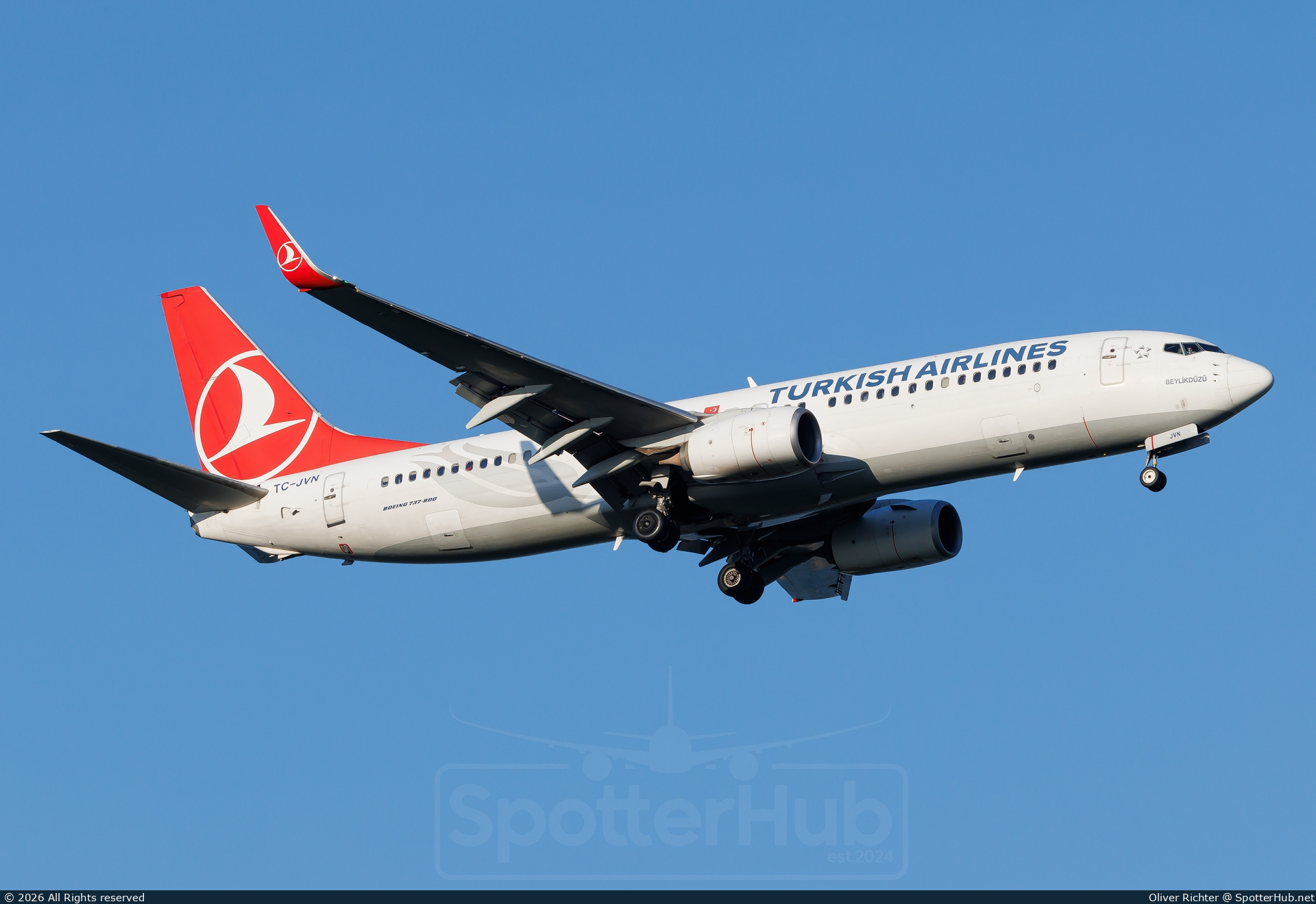 Photo of TC-JVN - Boeing 737-8F2 operated by Turkish Airlines