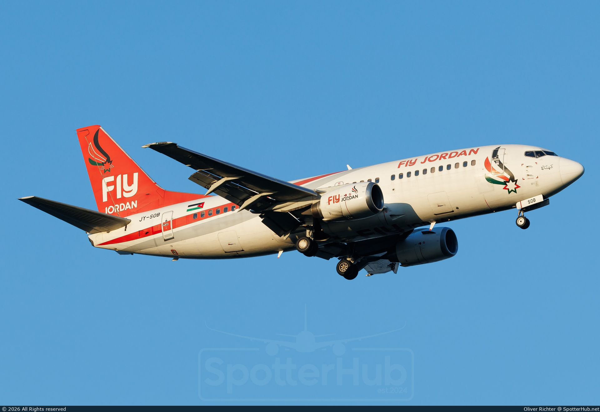 Photo of JY-SOB - Boeing 737-33V operated by Fly Jordan
