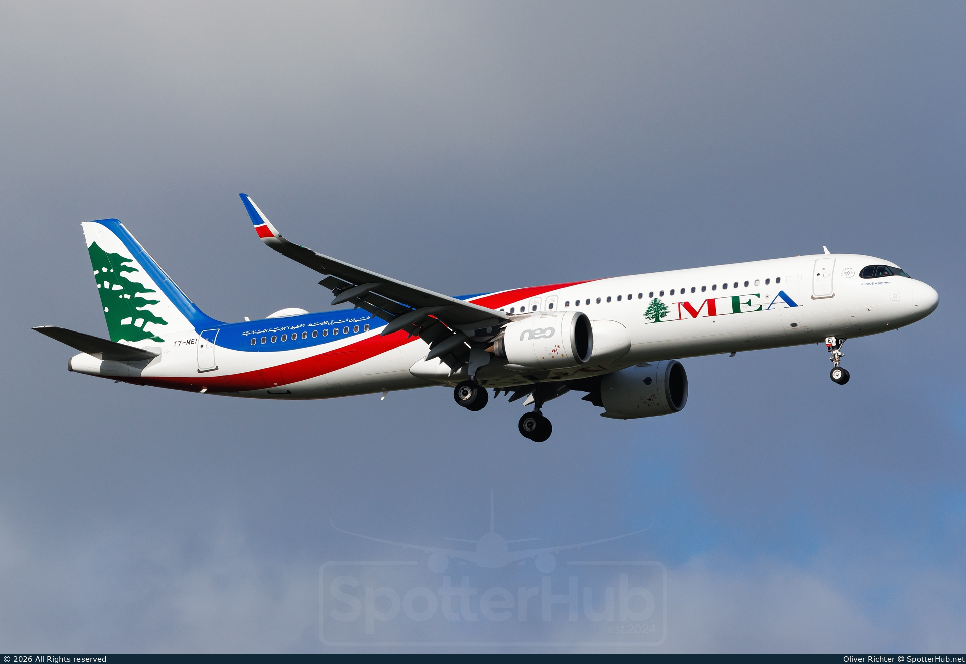 Photo of T7-ME1 - Airbus A321-271NX operated by MEA Middle East Airlines