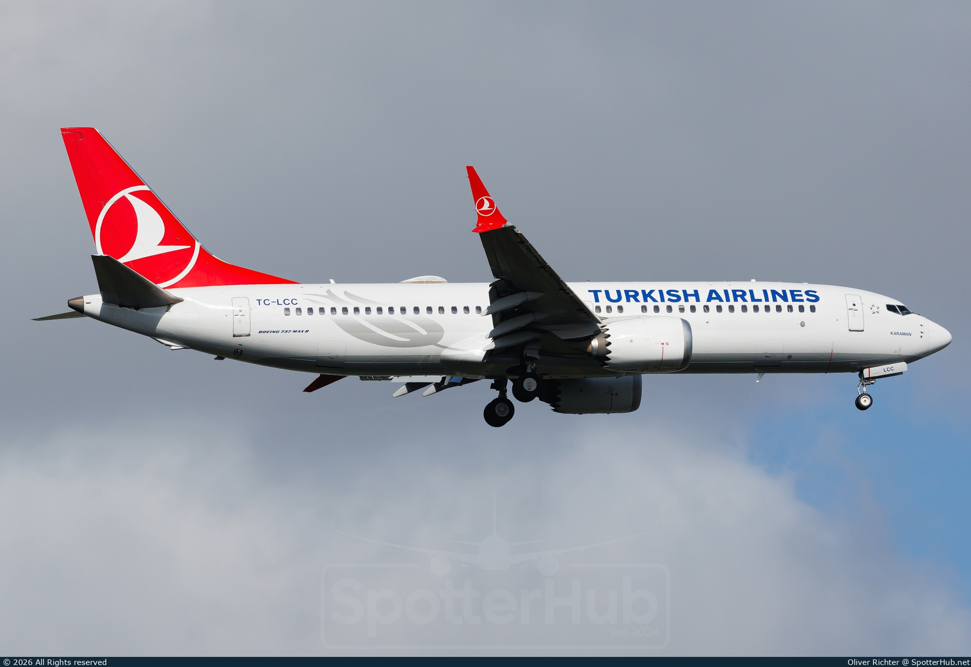 Photo of TC-LCC - Boeing 737 MAX 8 operated by Turkish Airlines